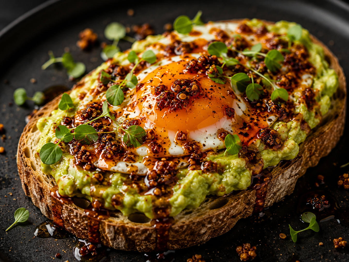 Avocado toast finished with mild OG