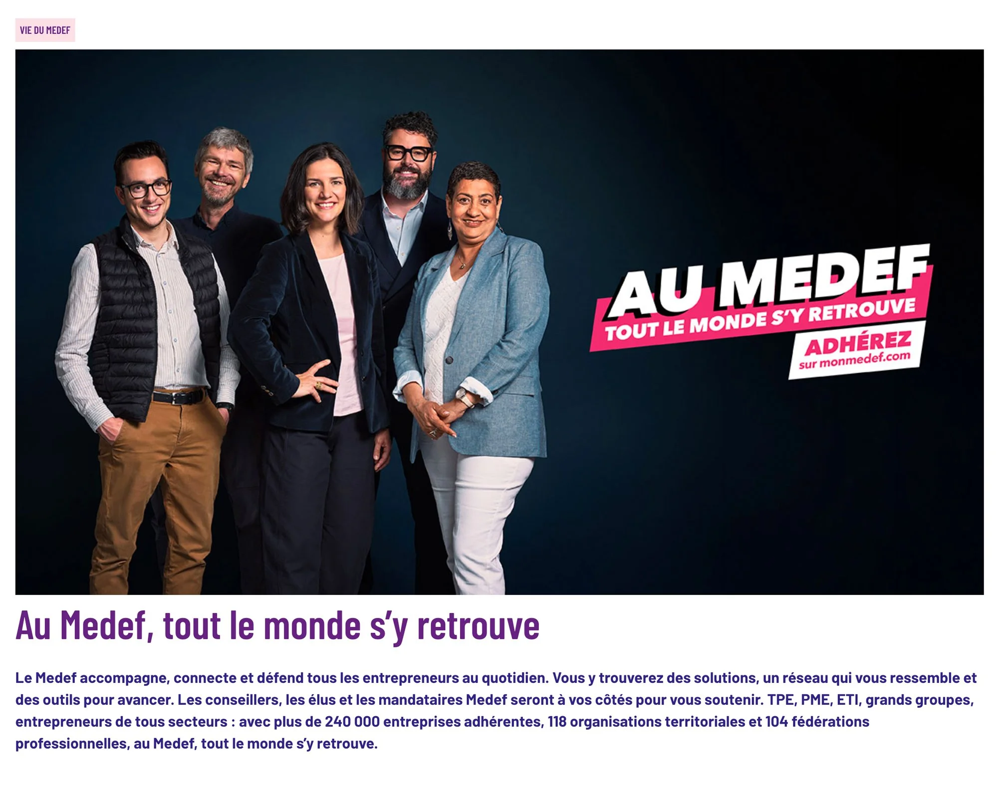 Medef - Digital Campaign
