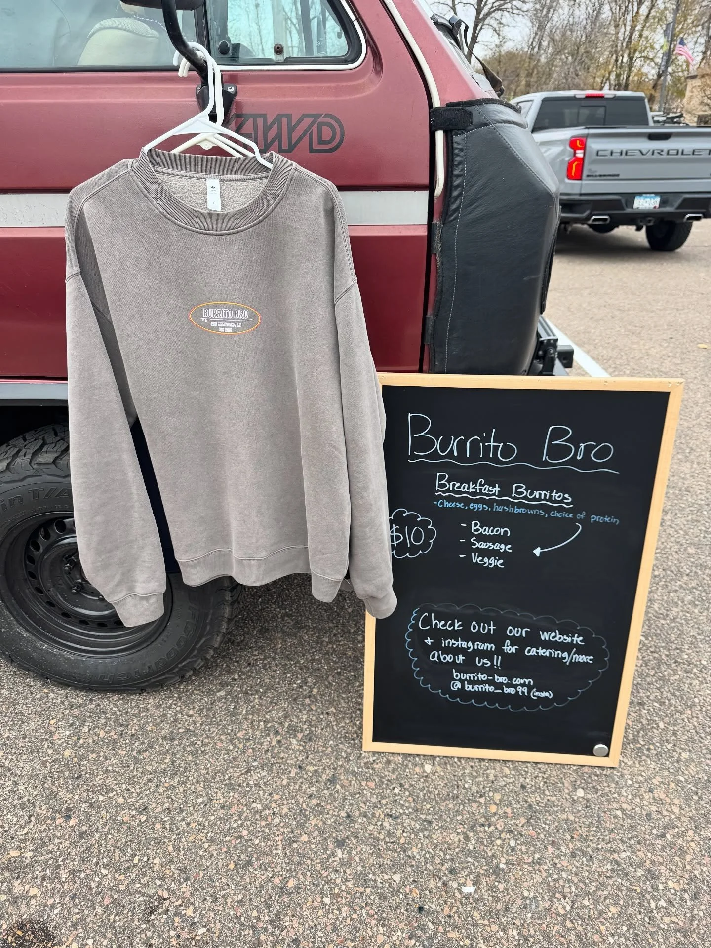 New merch is now live on our website (burrito-bro.com), accepting pre-orders only! Stoked to showcase our favorite relaxed style mid-weight hoodies &amp; crewnecks stamped with our new logos. Perfect fits to wear as your new daily driver  leaving no 