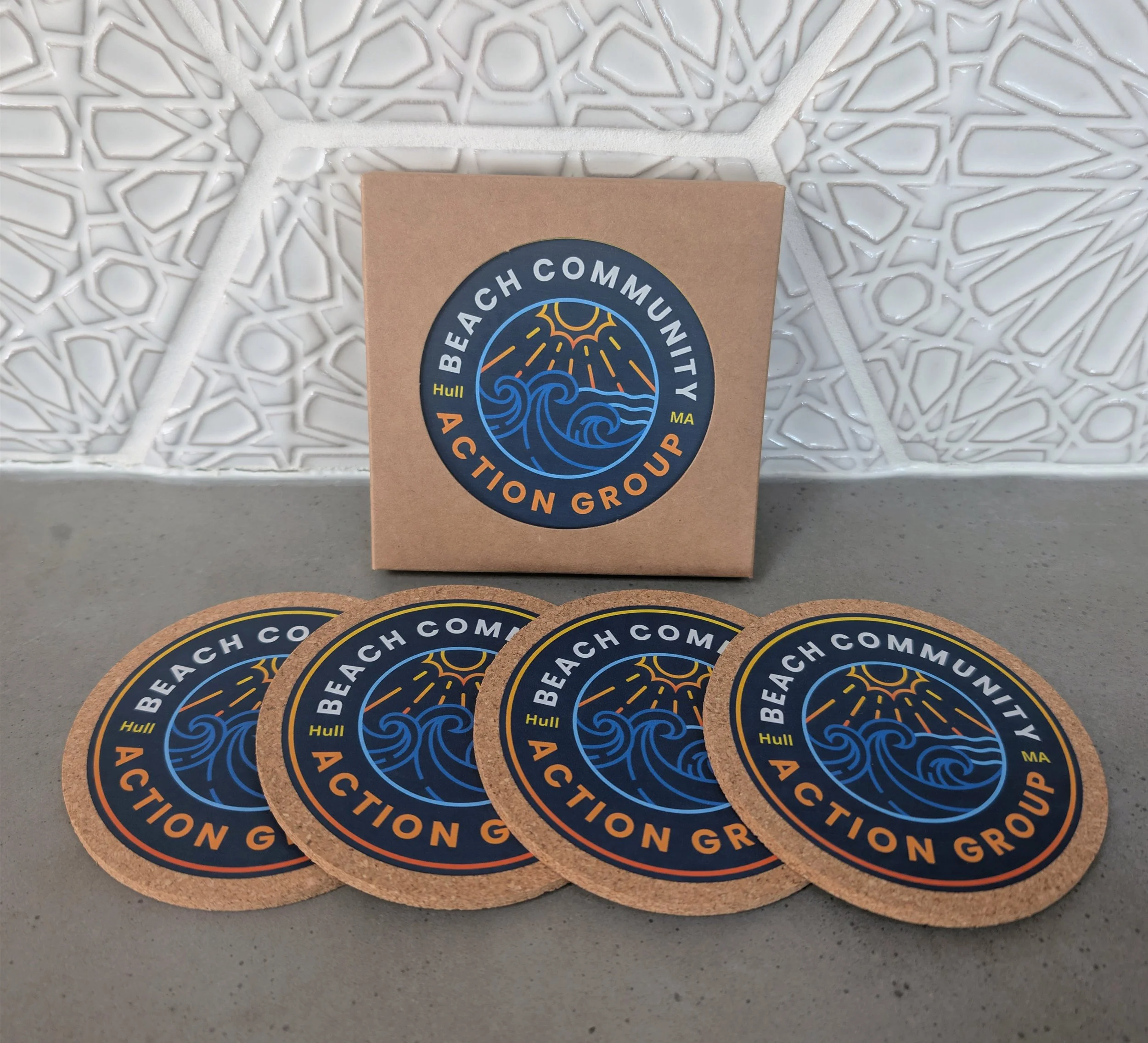 Cork Coasters - Boxed set of 4