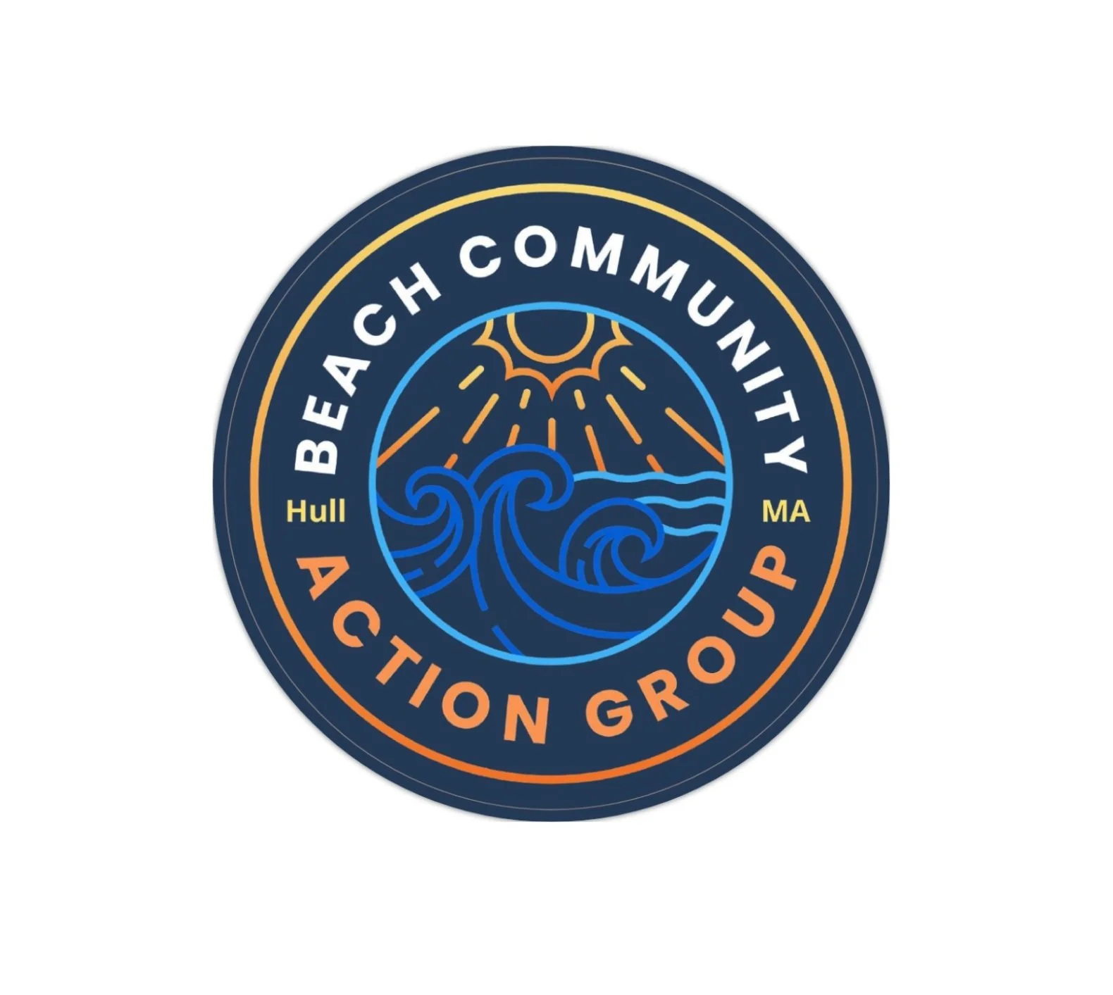 Beach Community Action Group Waterproof Sticker