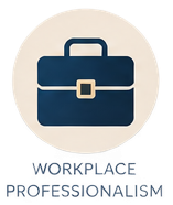 Icon of a briefcase representing workplace professionalism