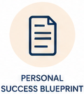 Icon of a document with lines, labeled 'Personal Success Blueprint'