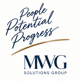 Logo with the text 'People Potential Progress' and 'MWG Solutions Group' underneath