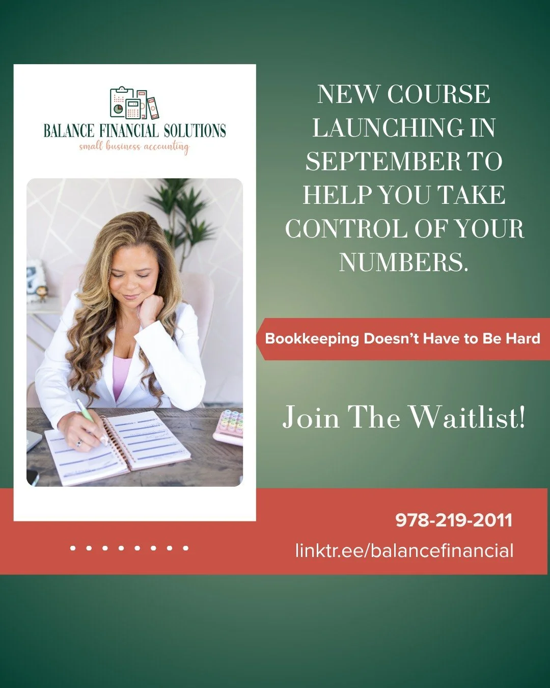 😫 Tired of bookkeeping being the hardest part of running your business?

Joselyn is launching a step-by-step bookkeeping course this September to help you:

✅ Track your income and expenses easily
✅ Understand your cash flow
✅ Stay ready for tax sea