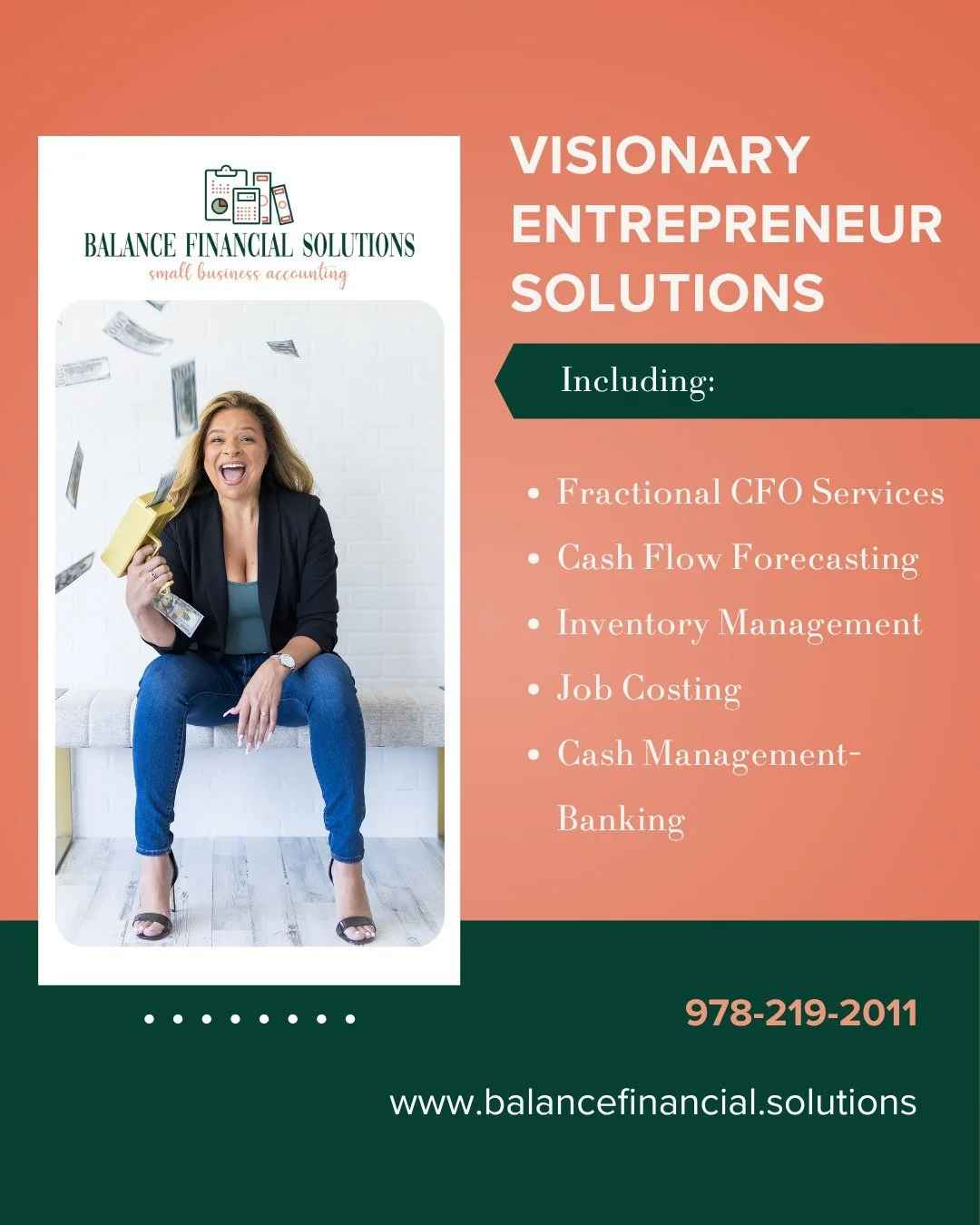 💼 Think bigger. Plan smarter. Grow faster.
When you&rsquo;re ready to move beyond day-to-day bookkeeping and truly lead your business like a CFO, our Visionary Entrepreneur services are here to guide you.

With:
✨ Fractional CFO Services &ndash; str