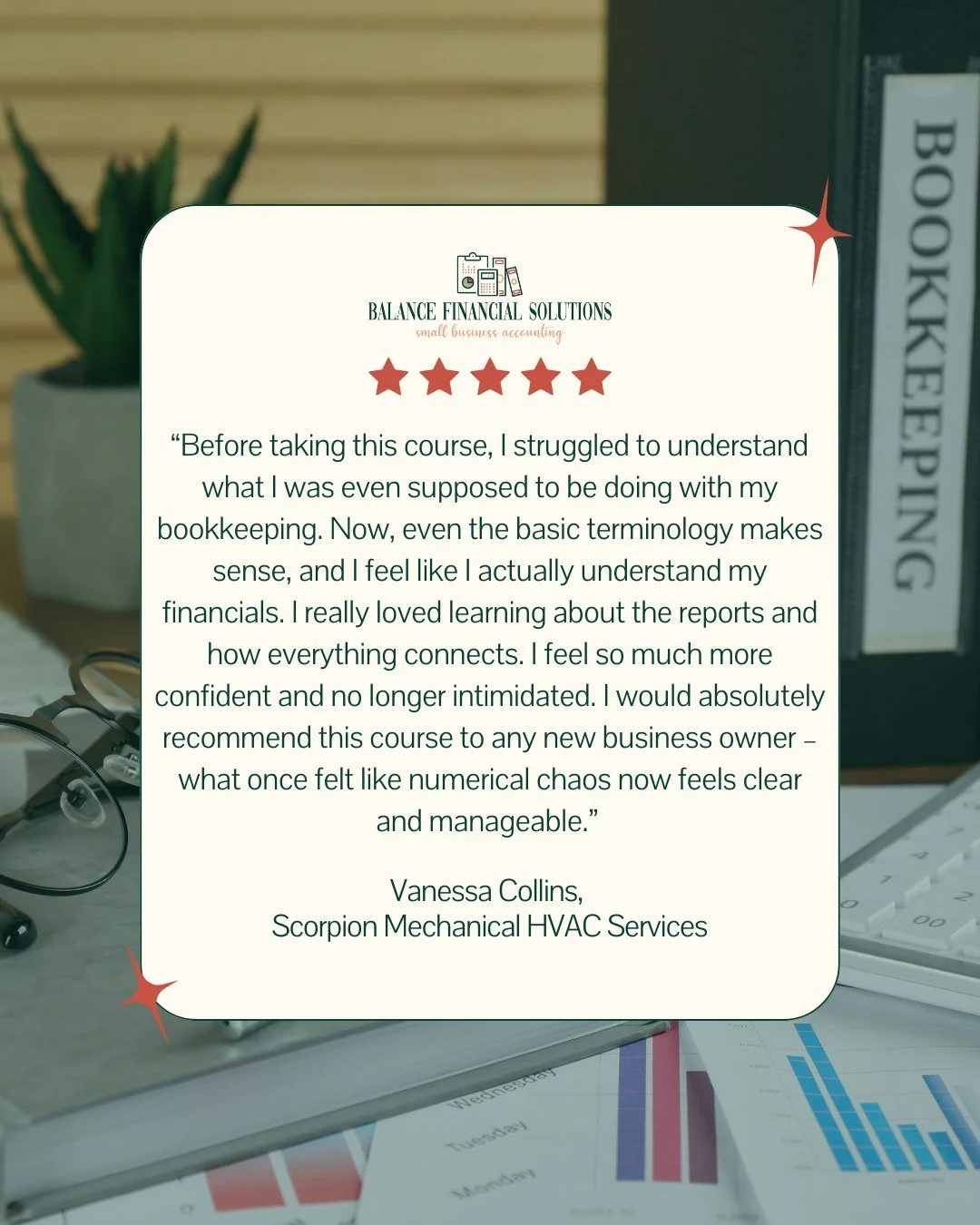 Bookkeeping doesn't have to feel confusing or intimidating. My bookkeeping course is designed to help business owners understand the basics, learn the language of their numbers and feel more confident managing their finances.

When things finally sta