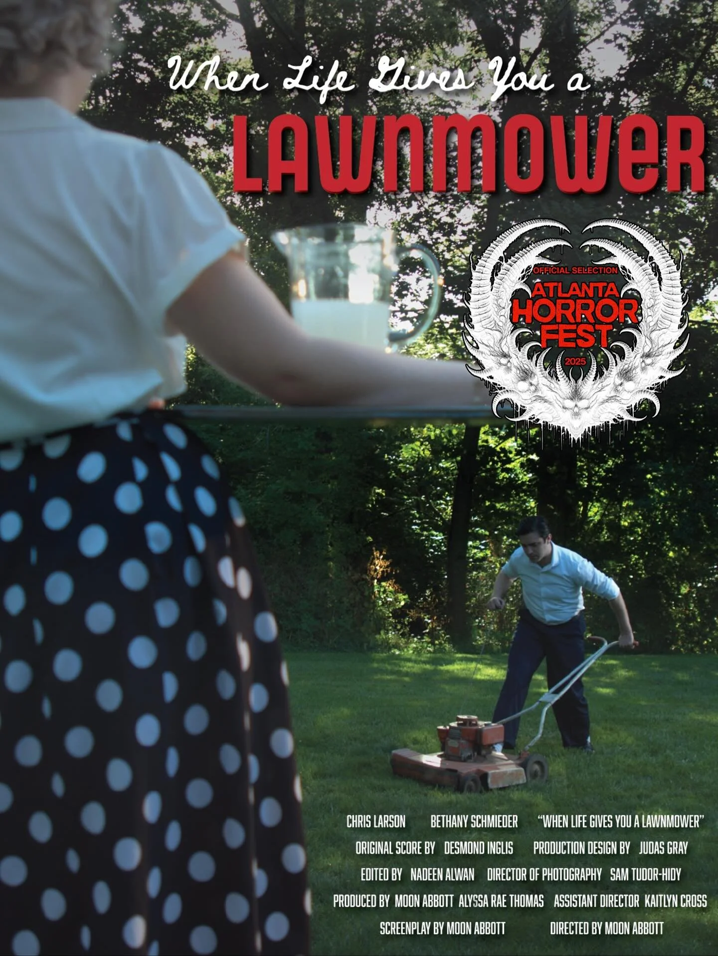 Next screening for When Life Gives You A Lawnmower is this weekend in Atlanta, Georgia! If you&rsquo;re around ATL, be sure to check out all the awesome shorts in the @atlantafilmseries Horror Film Festival! We are screening in the women/femme horror