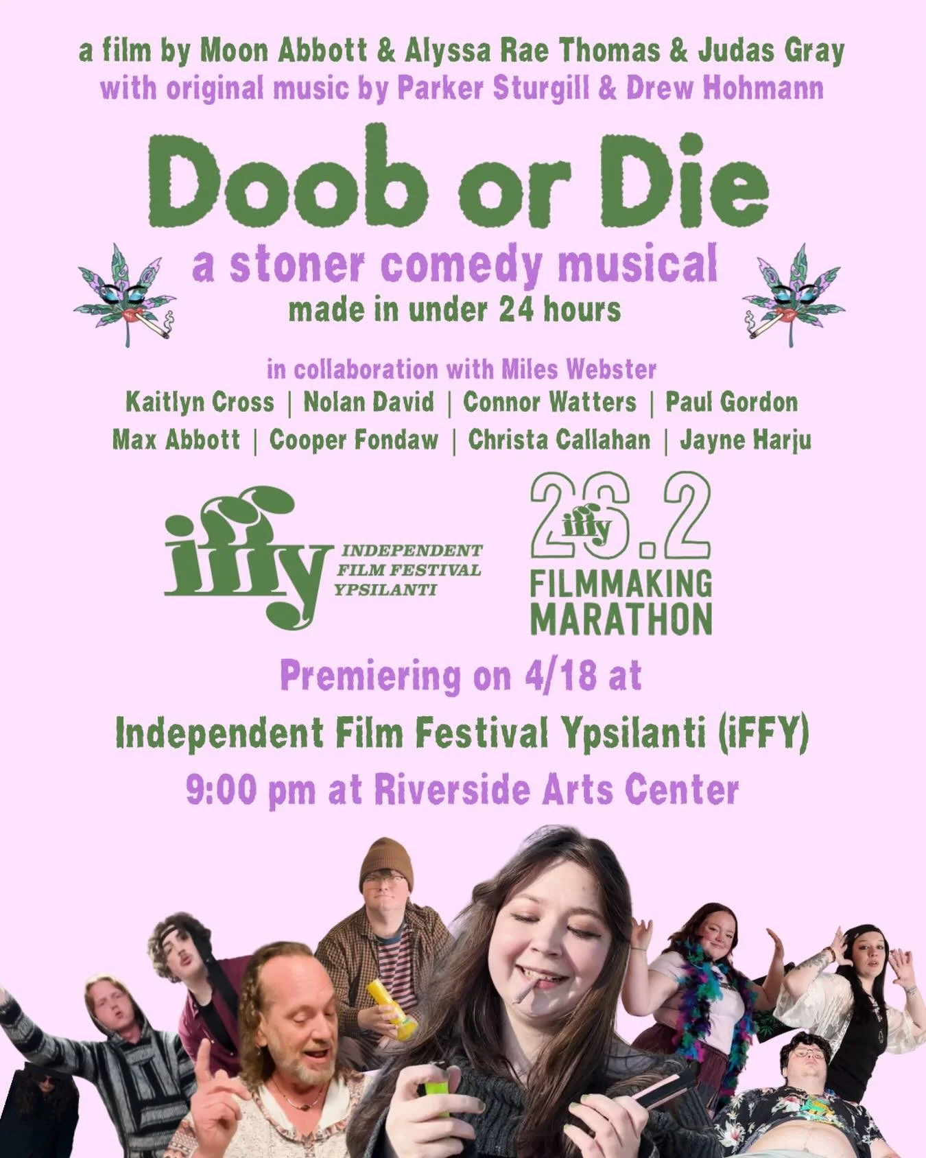 Wanna watch DOOB OR DIE at its premiere? Snag your tickets for @iffypsi on Saturday 4/18 at 9pm at the Riverside Arts Center in Ypsilanti, MI!

This film was so fun and so exhausting to make and it&rsquo;ll all be worth it to see it screen this Satur