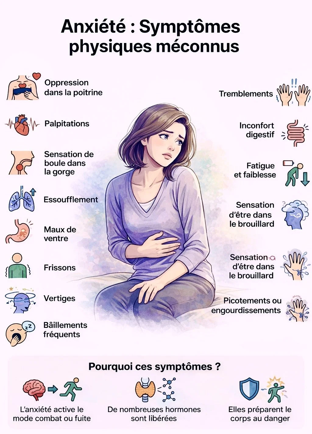 Anxiété : ces symptômes physiques que l’on ne relie presque jamais au stress
