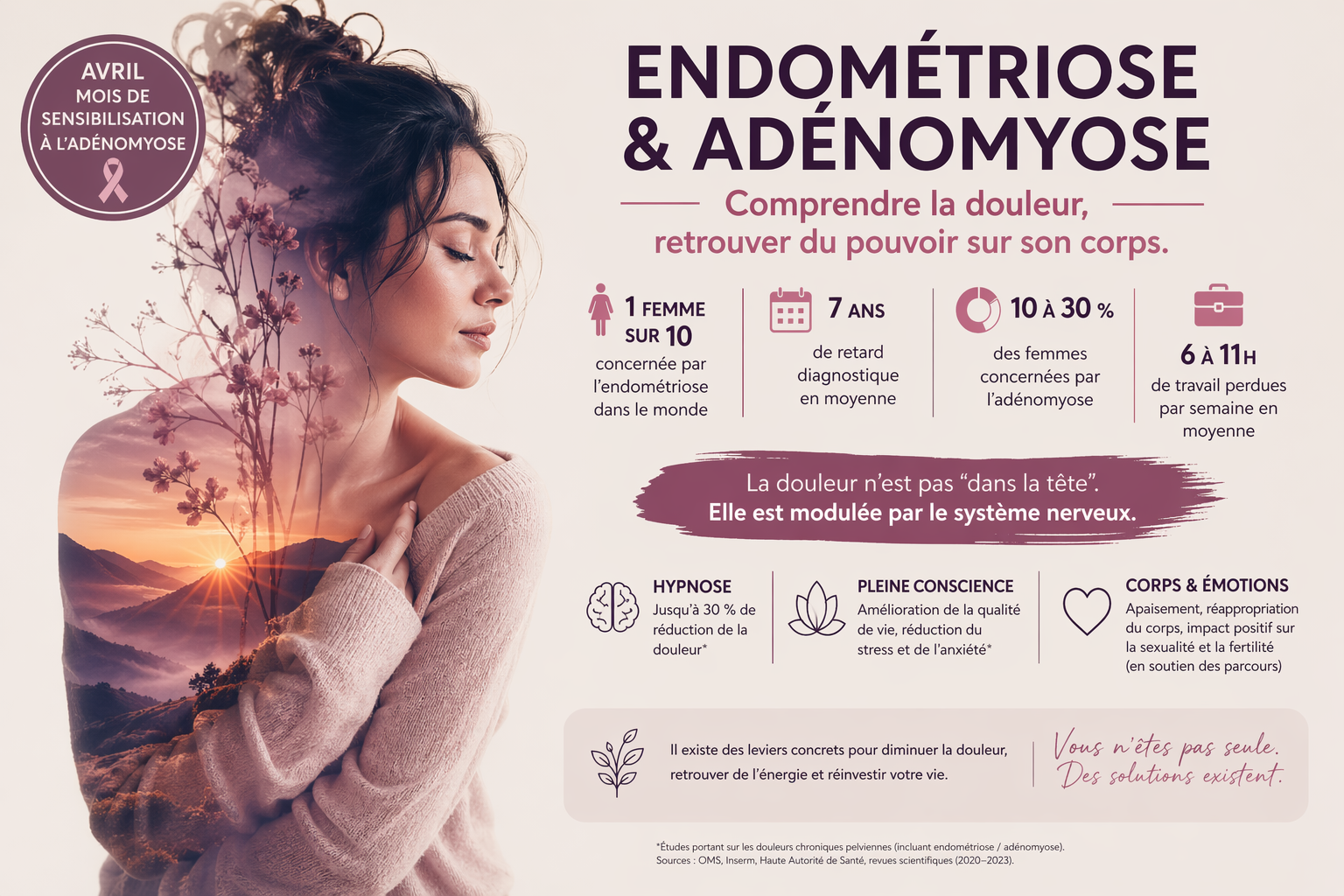 Adénomyose, endométriose : comprendre la douleur, retrouver le pouvoir sur son corps