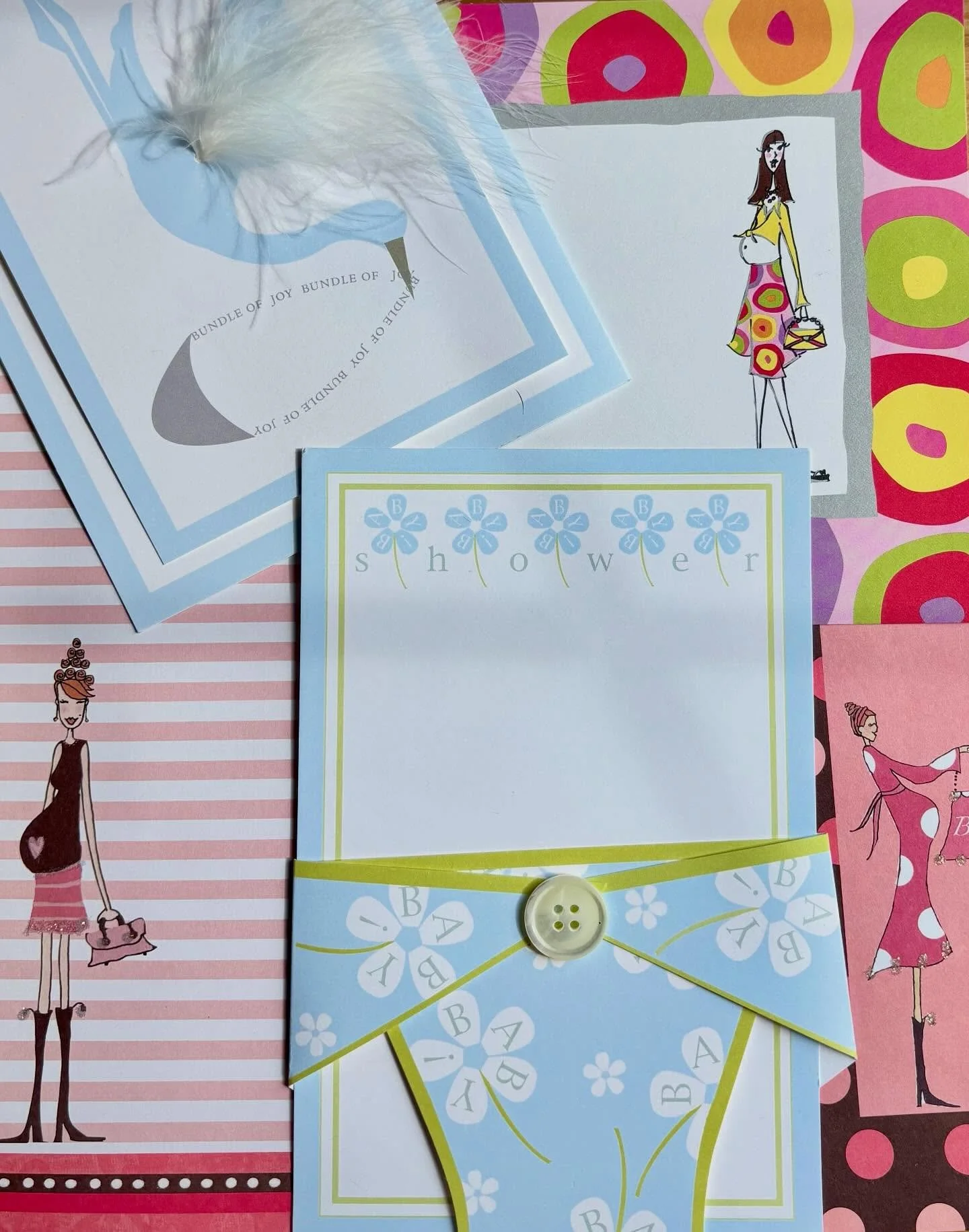 While digging through our inventory, we uncovered the sweetest surprise&hellip; our final few vintage baby + bump paperie 💌✨ Once they&rsquo;re gone, they&rsquo;re gone!