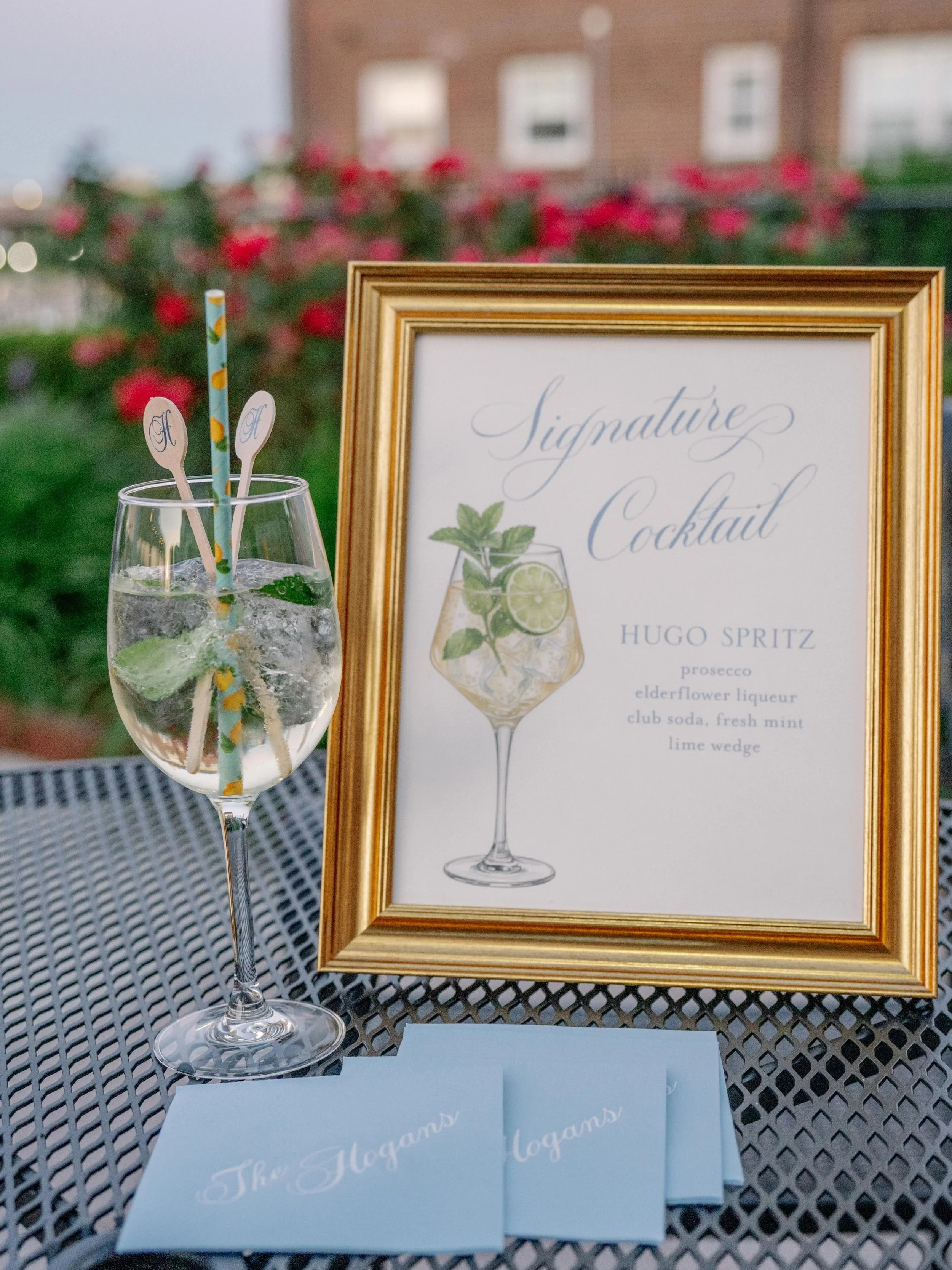 One of our favorite wedding details! There&rsquo;s just something so special about a custom cocktail &mdash; especially when the signage is made to match. 

#customcocktails #wedding #weddingdaysignage