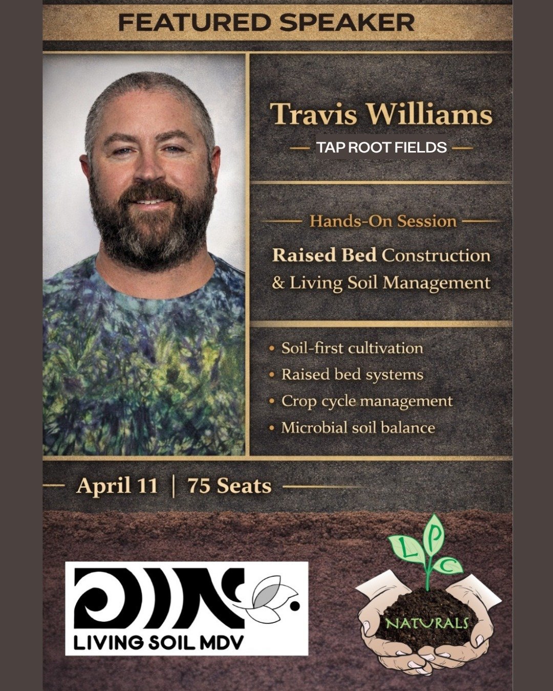 Less than 25 tickets left for the Living Soil Workshop hosted by @livingsoil_mdv on April 11 in Rochester.

@taproot_travis will be one of the many awesome speakers, leading a hands on session on raised bed construction and soil architecture for scal
