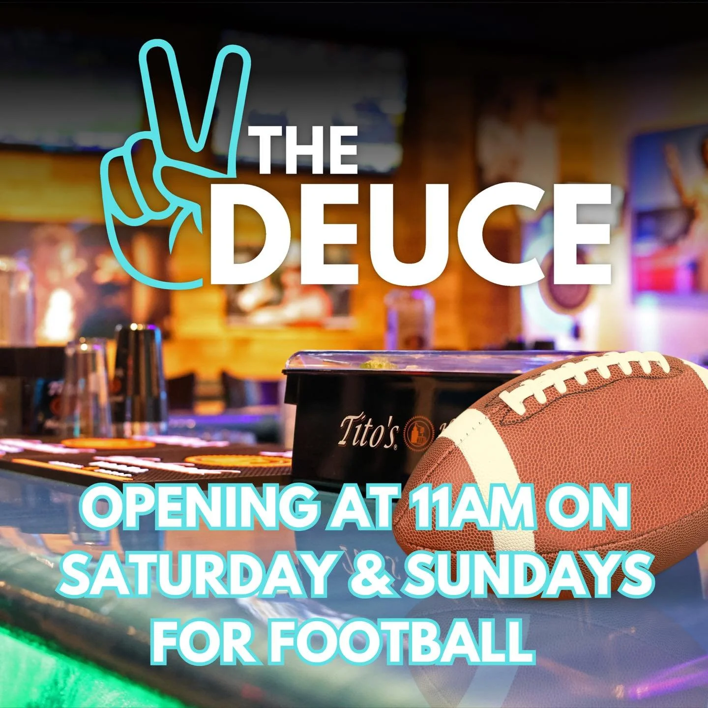 We open Early Saturday &amp; Sunday for football season 🏈😎✌🏻 so grab your gear and head on down to #TheDeuceSA