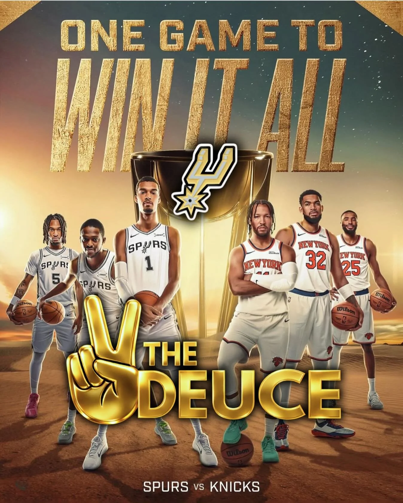 🏆 ONE GAME TO WIN IT ALL 🏆

Finals tonight at The Deuce 🖤
📅 Dec 16 | ⏰ 7:30 PM

Best place to catch all the Spurs.
Let&rsquo;s take the win.

GO SPURS GO

#GoSpursGo #SpursFinals #TheDeuceSA