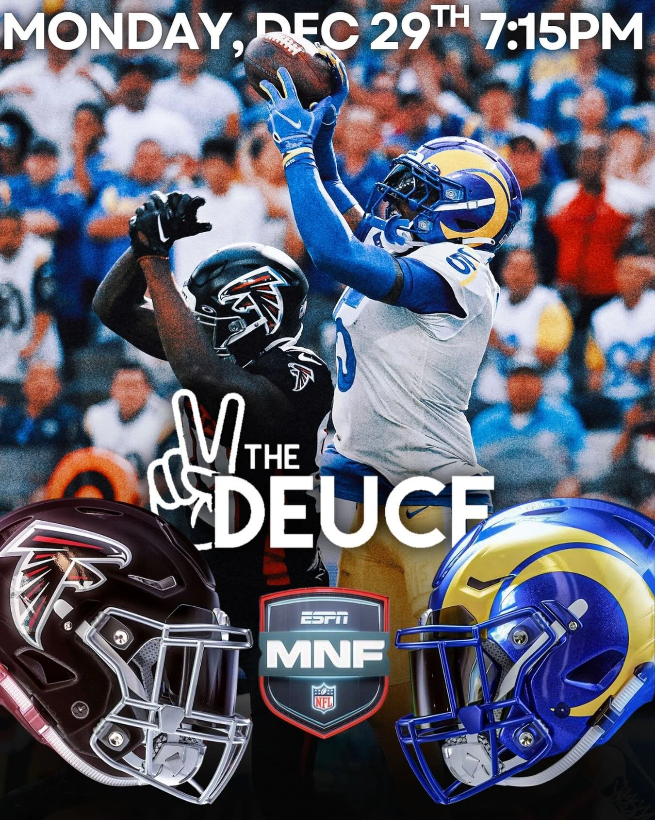 MONDAY NIGHT FOOTBALL AT THE DEUCE
🏈 Atlanta Falcons vs. Los Angeles Rams
⏰ Kickoff 7:15 PM
📺 ESPN Monday Night Football

Big screens, cold drinks, and all the MNF action.
Grab your crew and catch the game with us 🍻

#TheDeuceSA #MondayNightFootba
