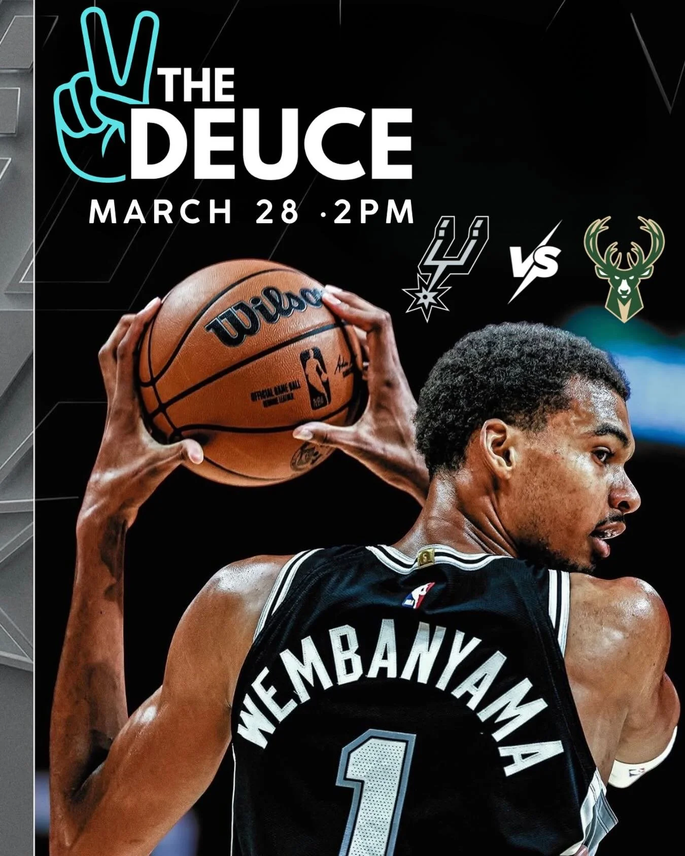 The Deuce 🏀🔥

Wemby in action today&mdash;yeah, you know where to be.

🗓 Today, March 28
⏰ 2PM
Spurs vs. Bucks

Game on, drinks flowing, and no excuses.
Pull up, grab a seat, and let&rsquo;s watch it go down.

#Spurs #GameDay #TheDeuceSA