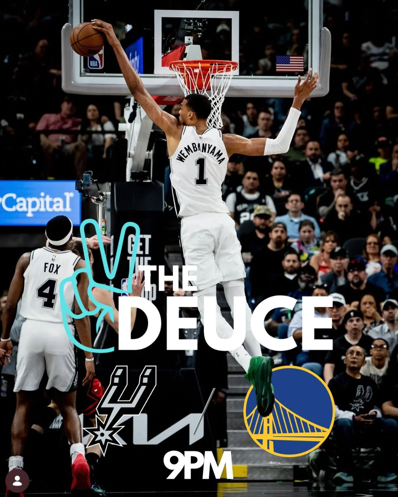 Tonight = must-watch hoops 😤🔥

Spurs 🆚 Warriors
⏰ 9PM

Pull up to The Deuce ✌🏼 and catch every dunk, block, and buzzer beater with us. Cold drinks, loud crowd, and zero bad seats for this one.

Let&rsquo;s ride with the Spurs all night 🏀

#GoSpu