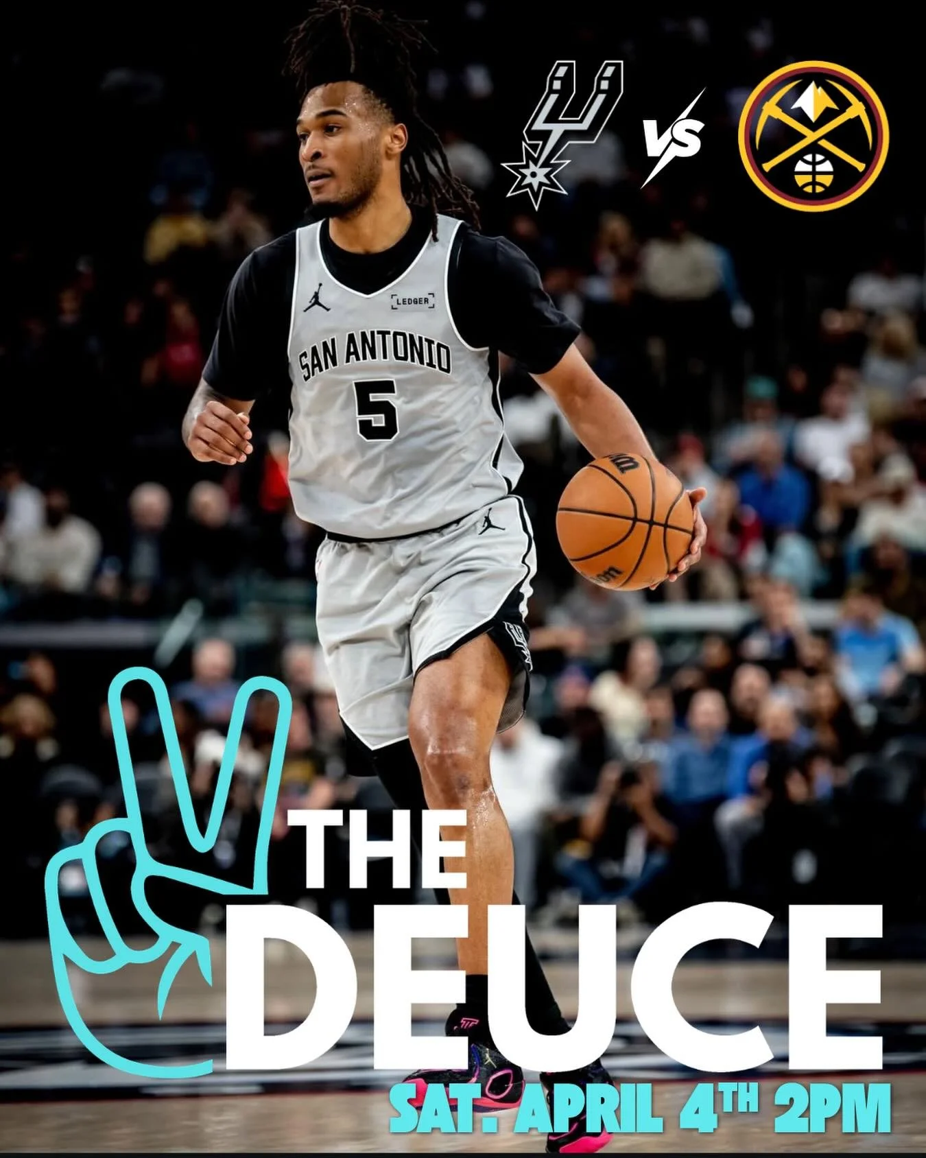 🏀 SPURS GAME DAY 🏀

It&rsquo;s going down TODAY 👇

🖤 Spurs vs Nuggets 💛 &mdash; 2PM

Catch it live at The Deuce ✌🏼
Strong drinks, big screens, and all the action from tip-off to final buzzer

Pull up early, grab your spot, and let&rsquo;s ride 