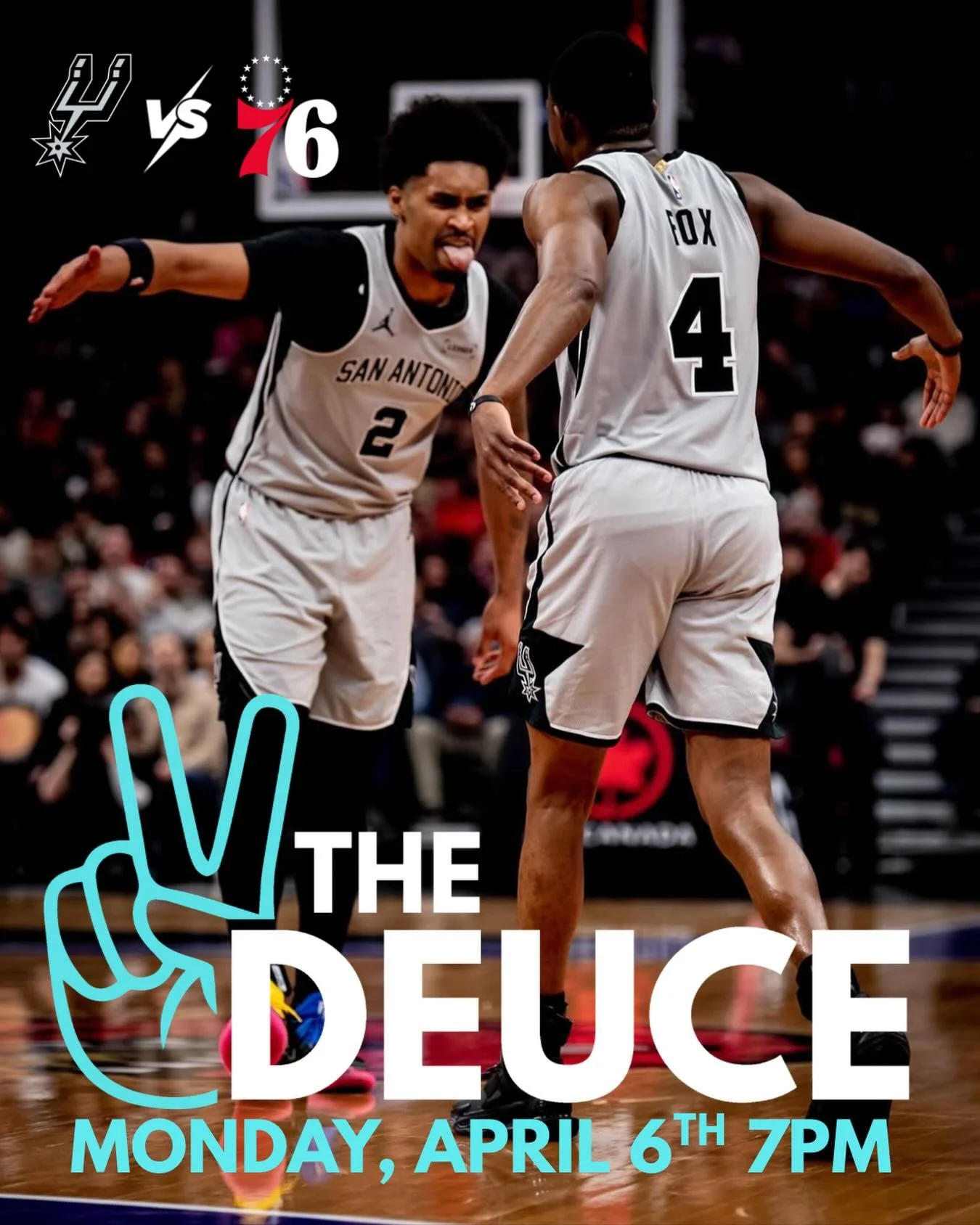 Spurs game tonight at The Deuce 😤

We&rsquo;re taking on the 76ers &mdash; tip-off at 7PM 🏀

Your go-to spot for Spurs basketball, strong drinks, and a crowd that actually shows up 🙌

Roll through, post up, and let&rsquo;s get after it 🤘

#GoSpur