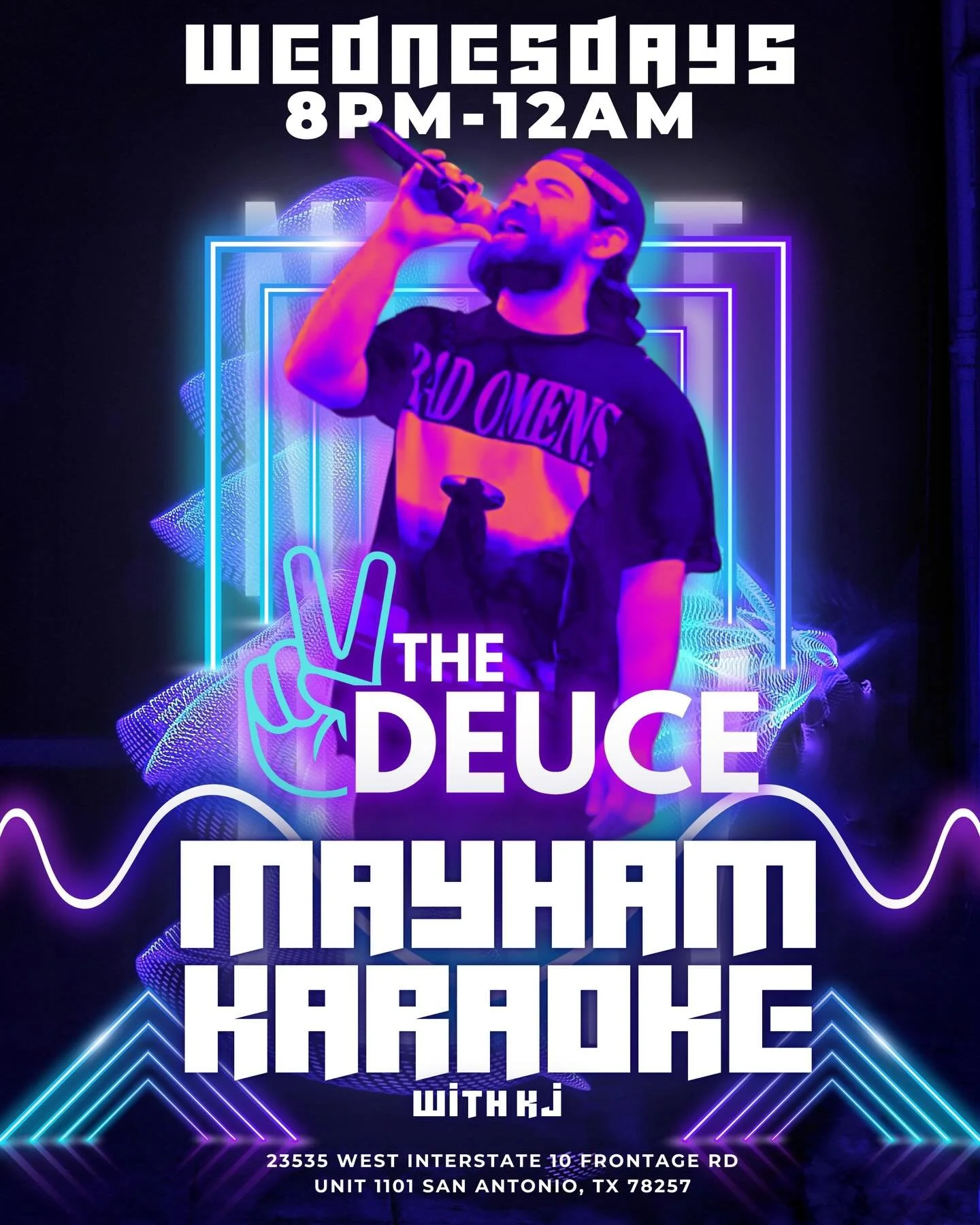 Mayhem Karaoke goes down EVERY Wednesday at The Deuce&mdash;and yeah, it gets exactly as wild as it sounds.

🎶 8PM&ndash;12AM
🎤 Hosted by KJ
🍻 Drinks flowing, mic open, no judgment (just vibes)

Pull up, grab the mic, and show us what you got&hell