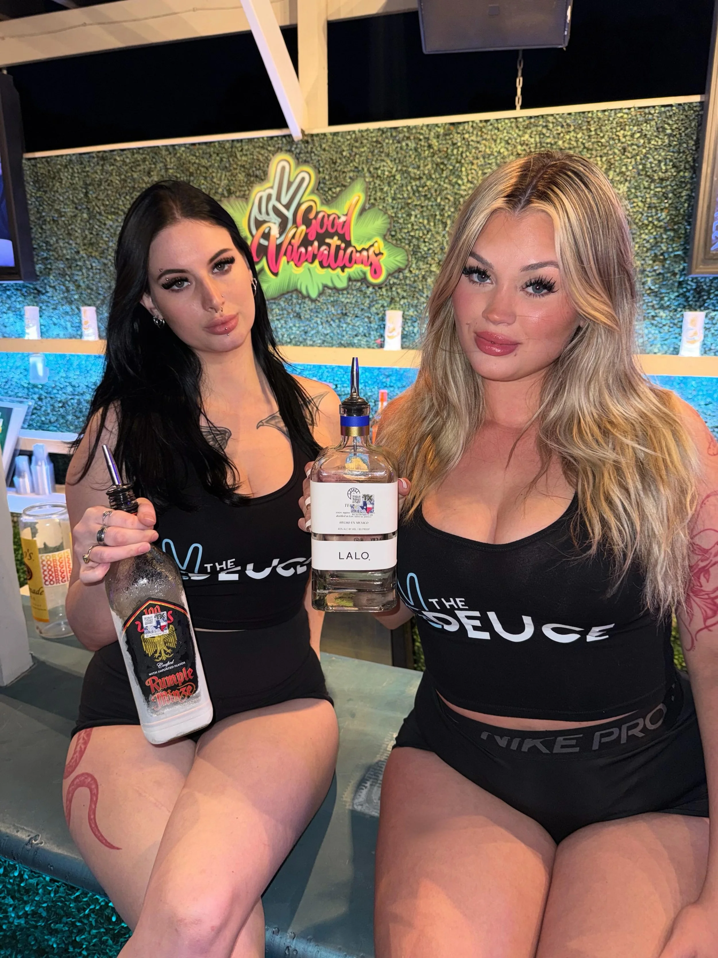 Jacqueline and Raeven tonight ✌️
see y&rsquo;all at the Deuce
Patio bar is OPEN 🌙
 #TheDeuceSA