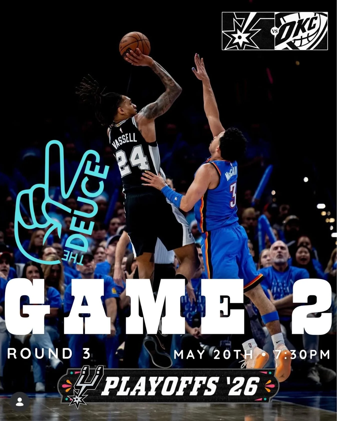 HOME COURT ADVANTAGE?
Never heard of her 😮&zwj;💨🏀

ROUND 3 &bull; GAME 2 TONIGHT
Spurs vs OKC at 7:30PM and The Deuce is ready for another playoff party 🔥

🌭 FREE hotdogs during the game
🍻 Patio bar OPEN
🎤 Karaoke DJ on the patio all night
🍹 