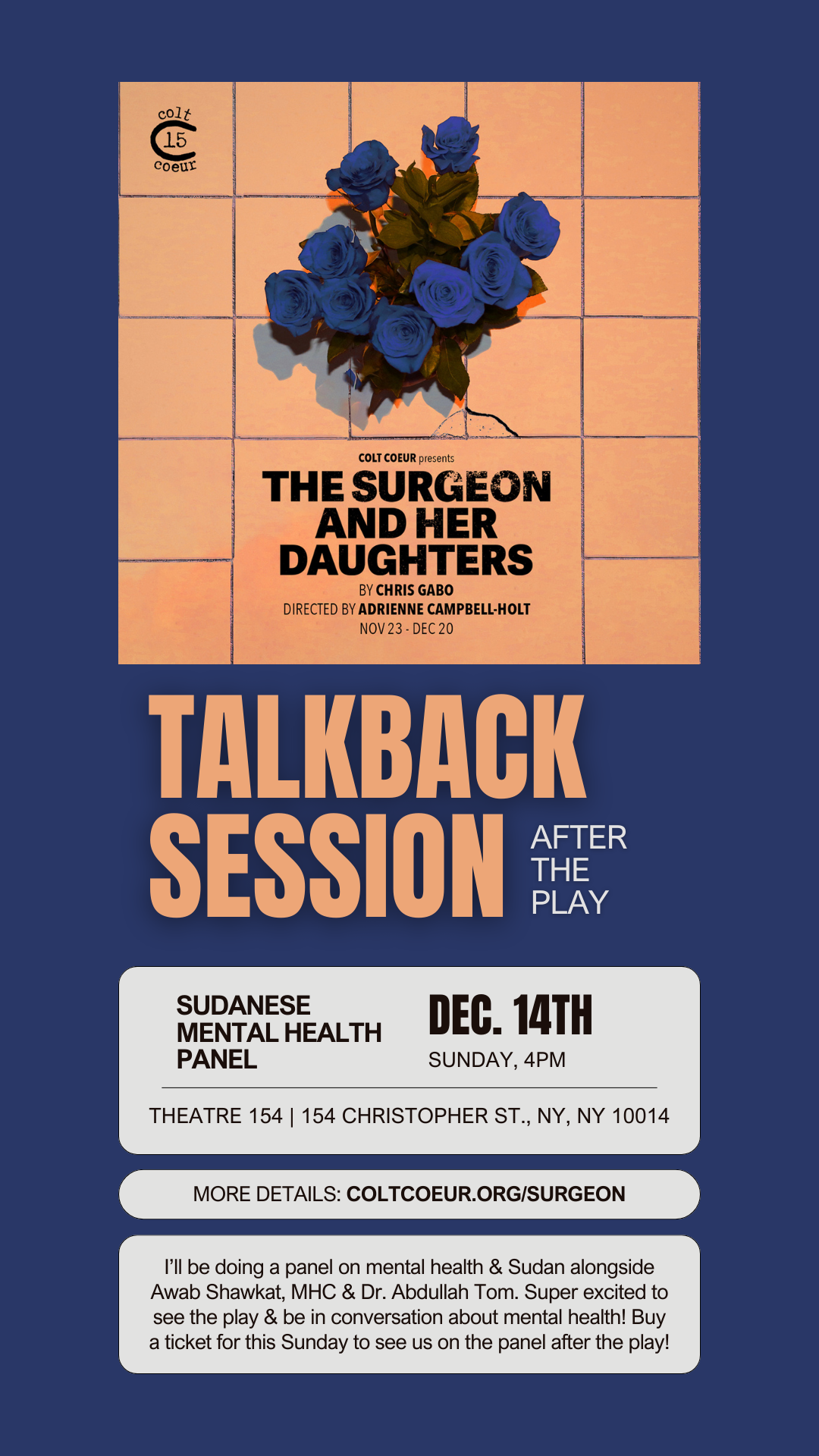 Diasporic Sudanese Mental Health Talk Back