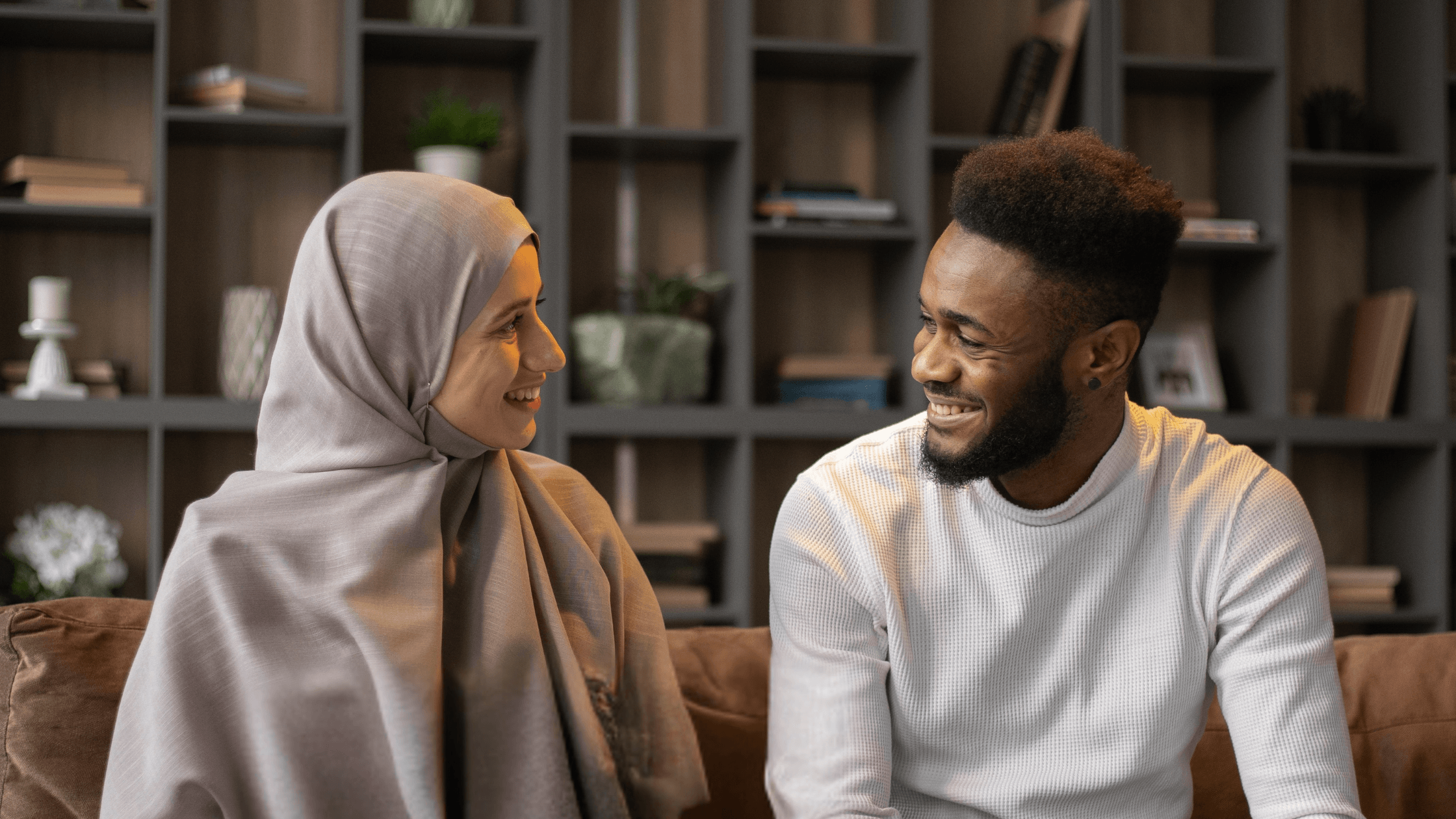 Muslim couple completing Prepare & Enrich premarital counseling exercises