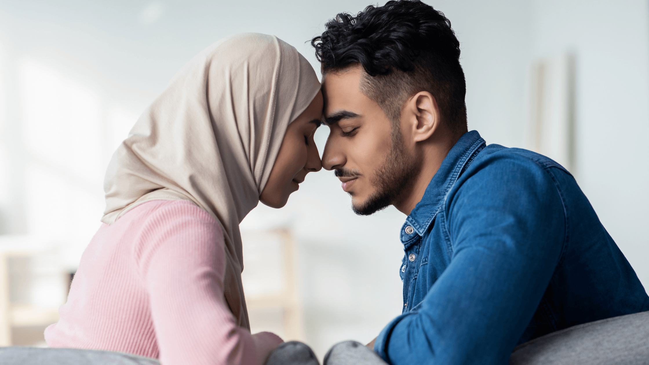 Muslim couple in therapy session aligning values before Nikah