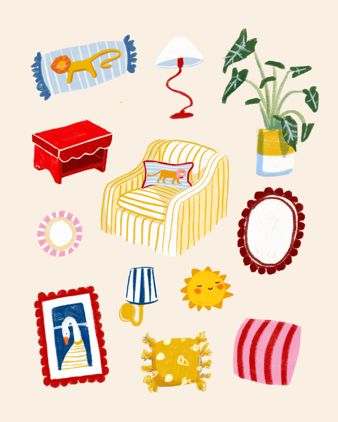 Home in the Hemlock branded illustrations by Jasmine Griffiths
