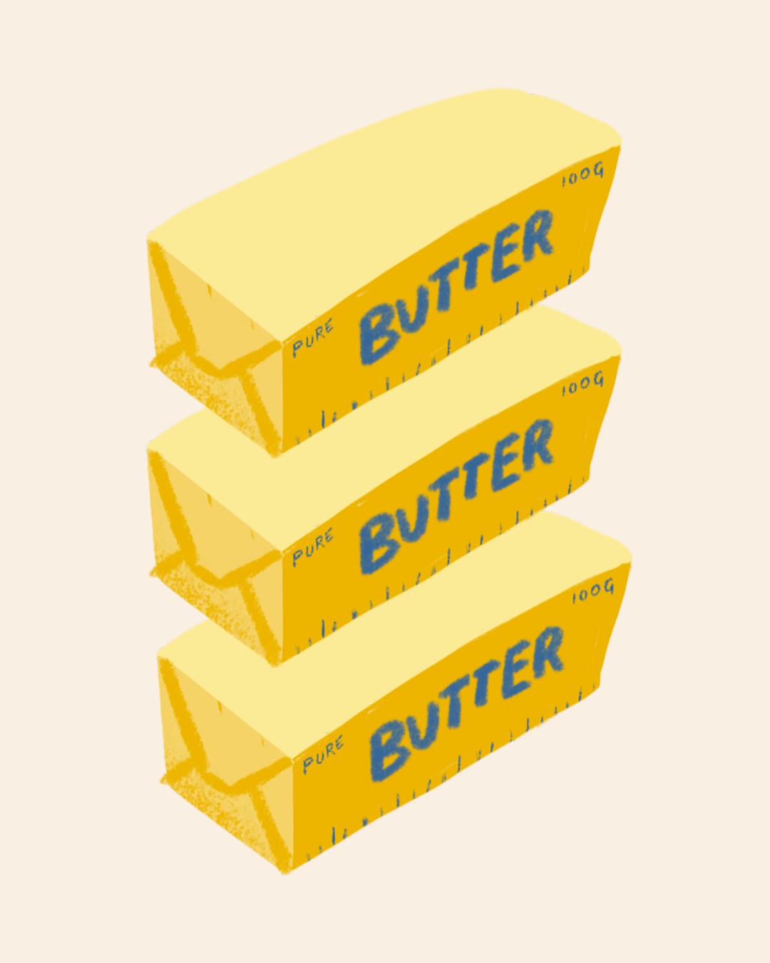 Stacked Butter illustration by Jasmine Griffiths