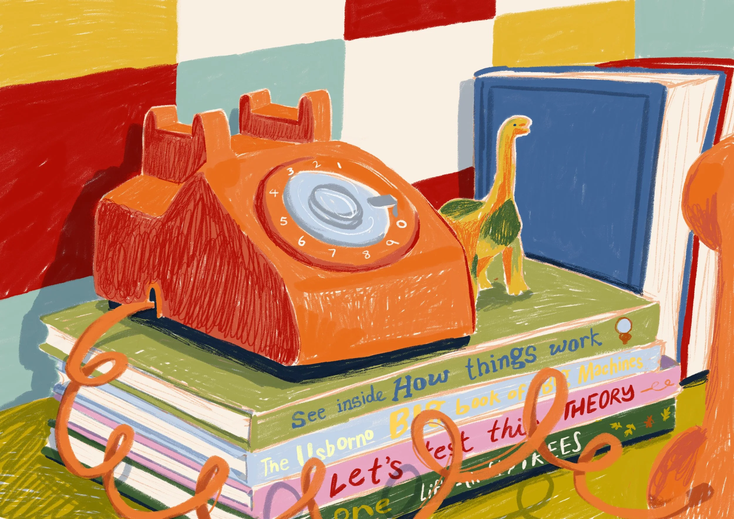 Felix's Room, Collecting Memories - digital illustration by Jasmine Griffiths