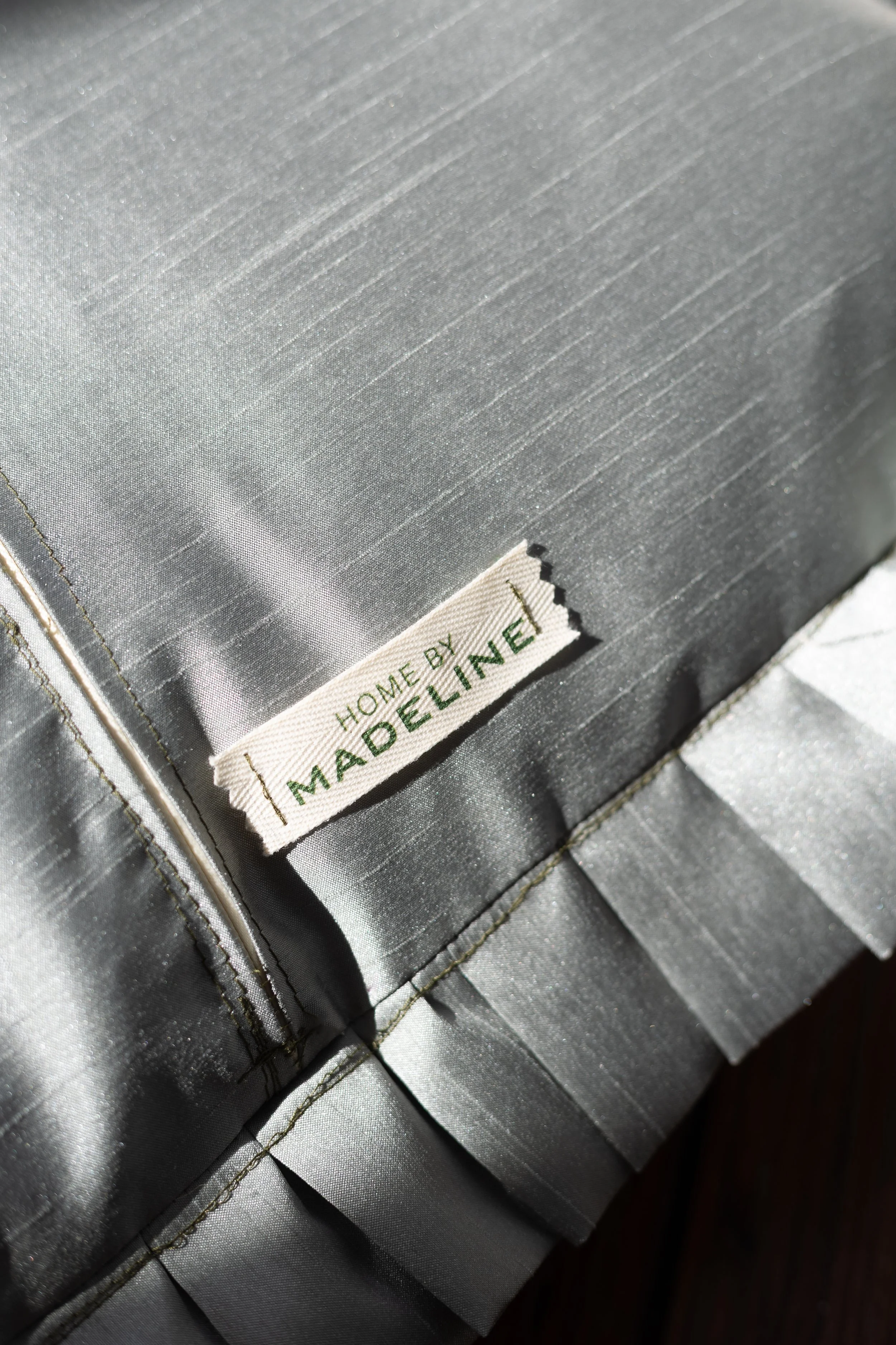 Custom handmade pillow sewn by a Savannah, Georgia seamstress for a residential home.