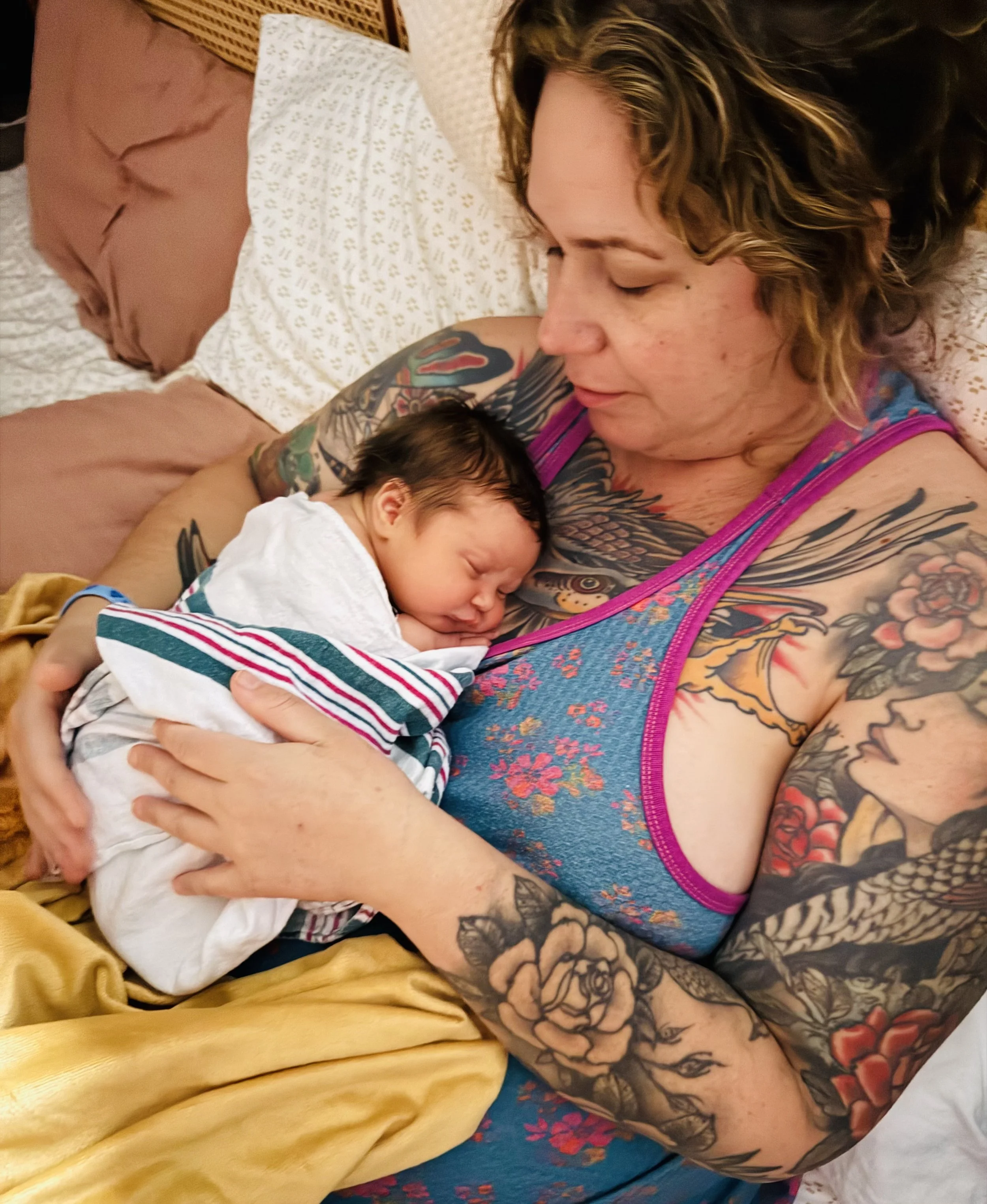 Haley Foulkes with her baby — Seattle area birth and postpartum doula offering holistic support, Reiki, and postpartum care.