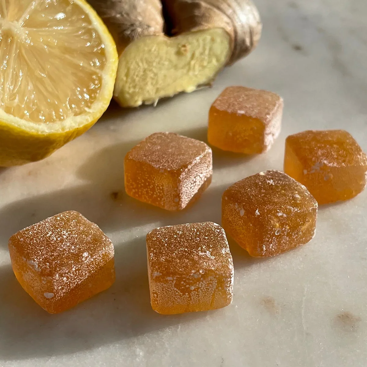 honey lemon ginger lozenges.webp