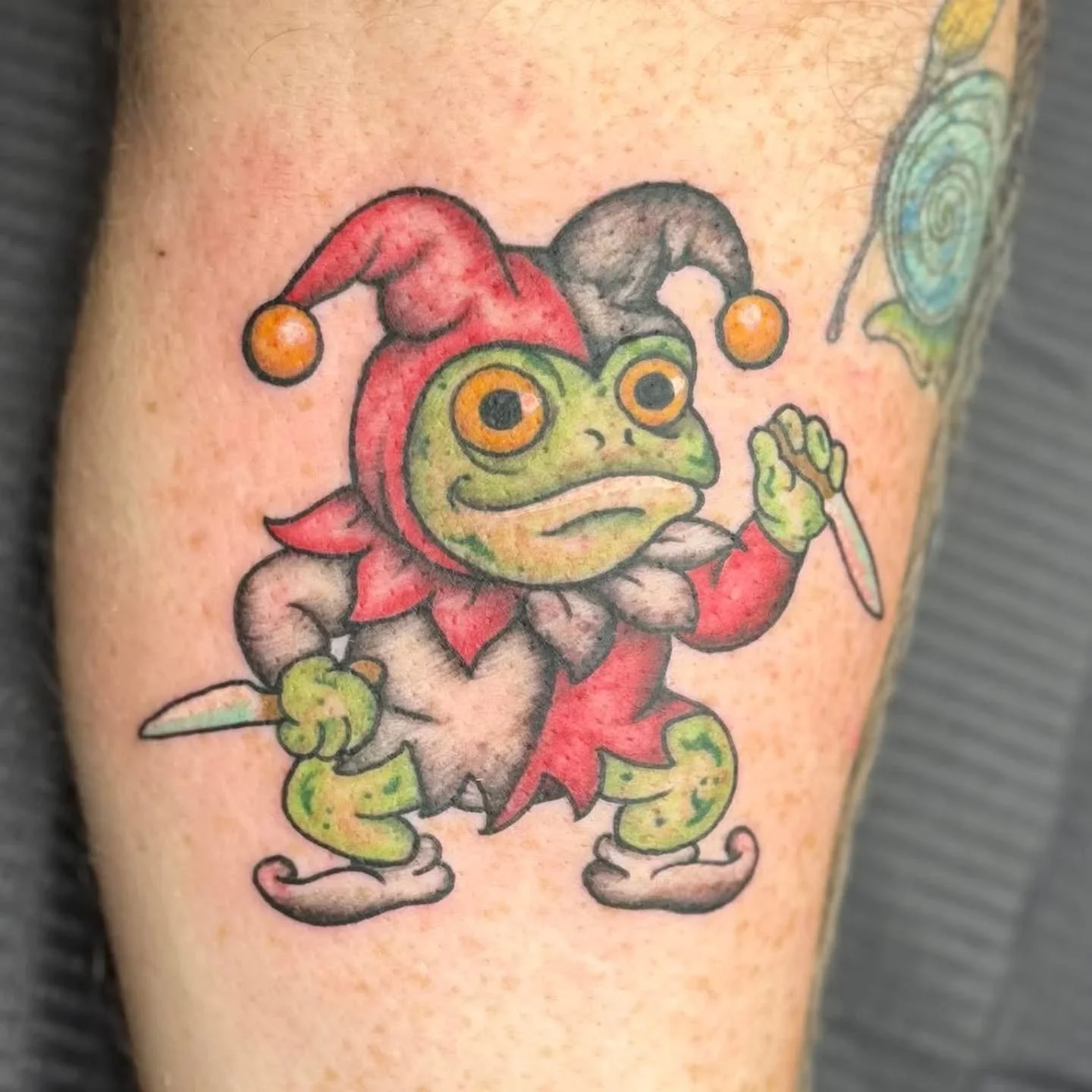 Little Jester Toad done by @shawneylylesart Fill out an inquiry form today to book! ✨Link in Bio✨