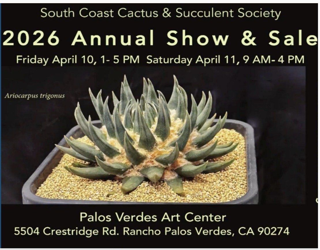 SOUTH COAST CACTUS AND SUCCULENT SOCIETY SHOW AND SALE