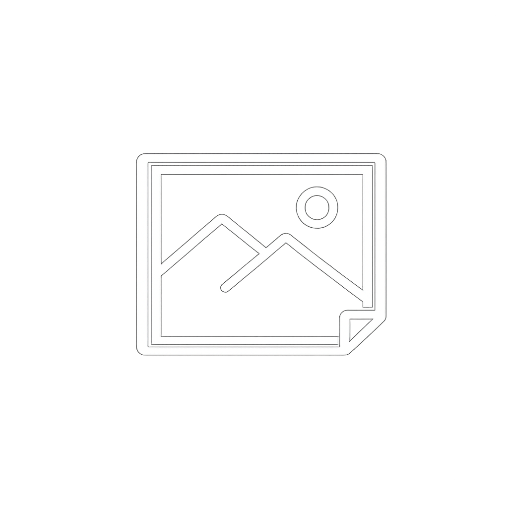 Icon of a picture with mountains and a sun, with a corner folded over.