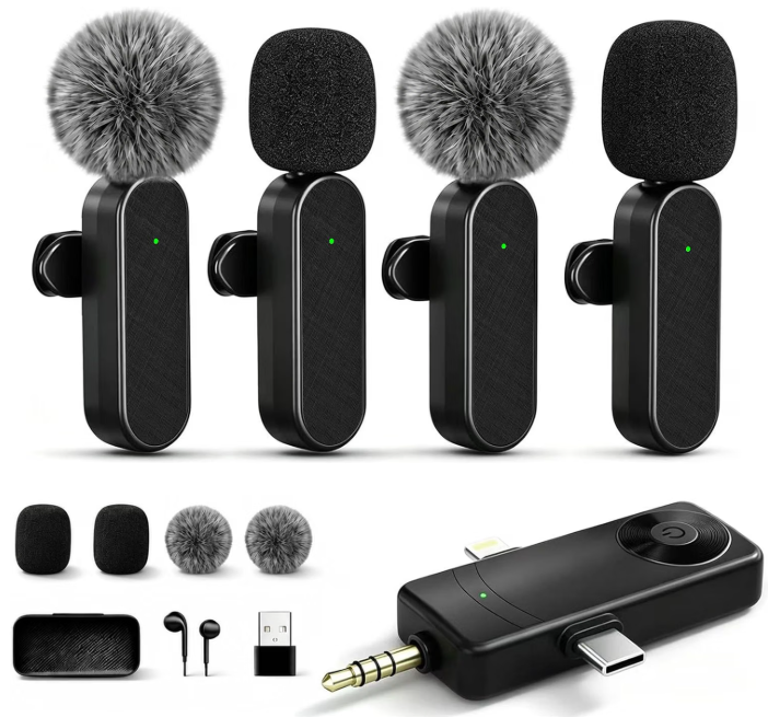 You Can Never Have Too Many Mics: 4 Pack of Wireless Lavalier Mics