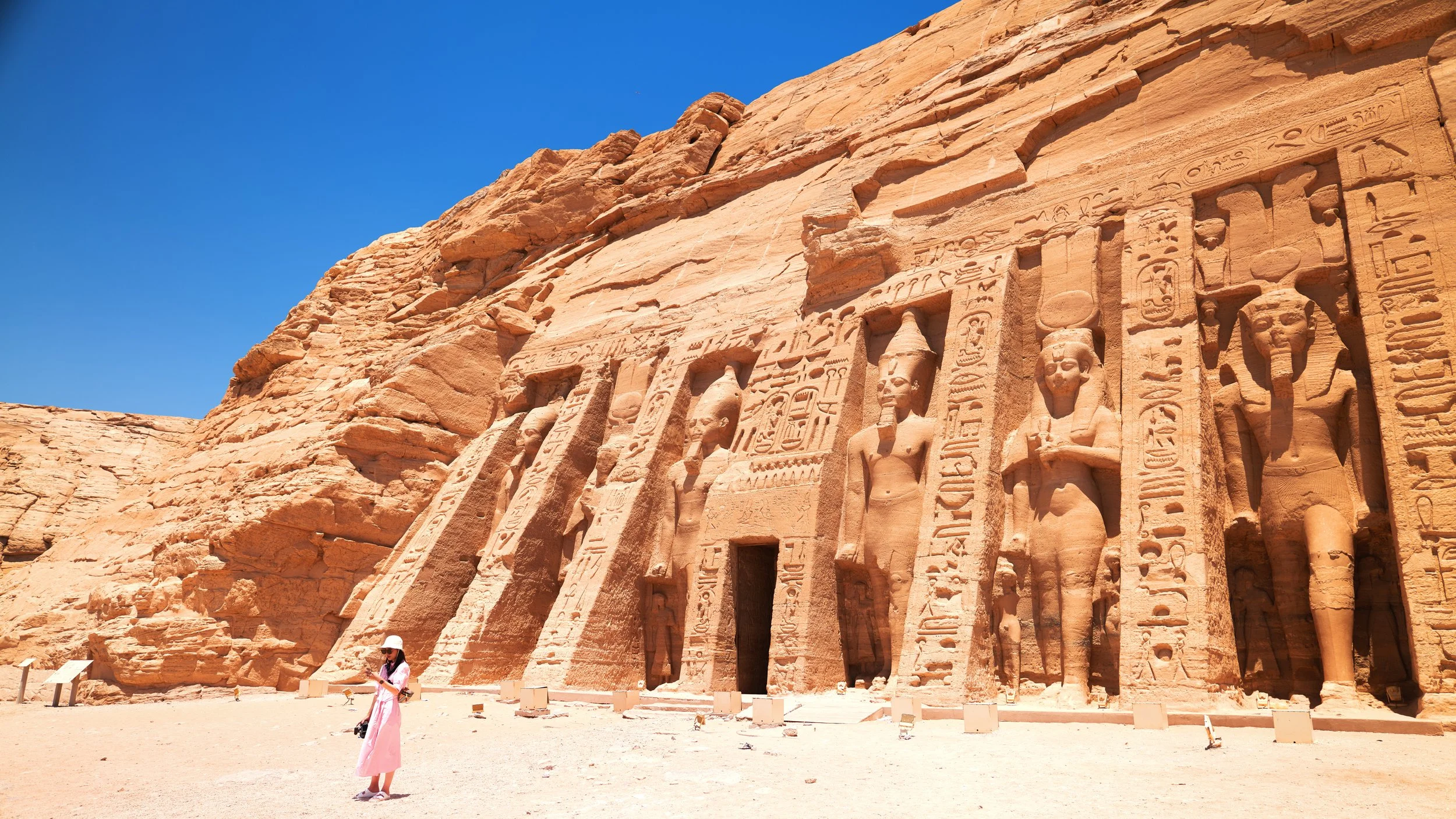 Another striking perspective of Abu Simbel, revealing its monumental scale and intricate artistry from a fresh angle.

