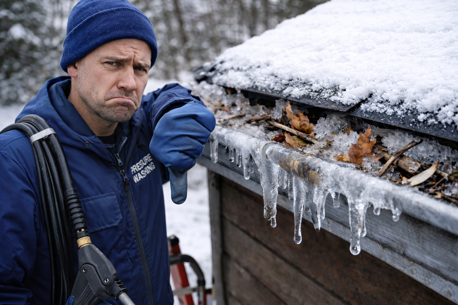Why we don’t pressure wash in cold temperatures 