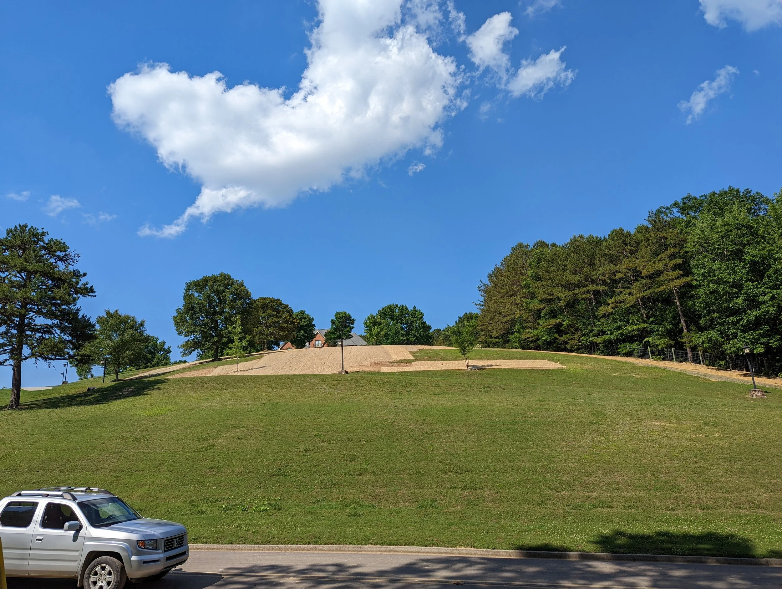 Erosion mitigation on steep slope