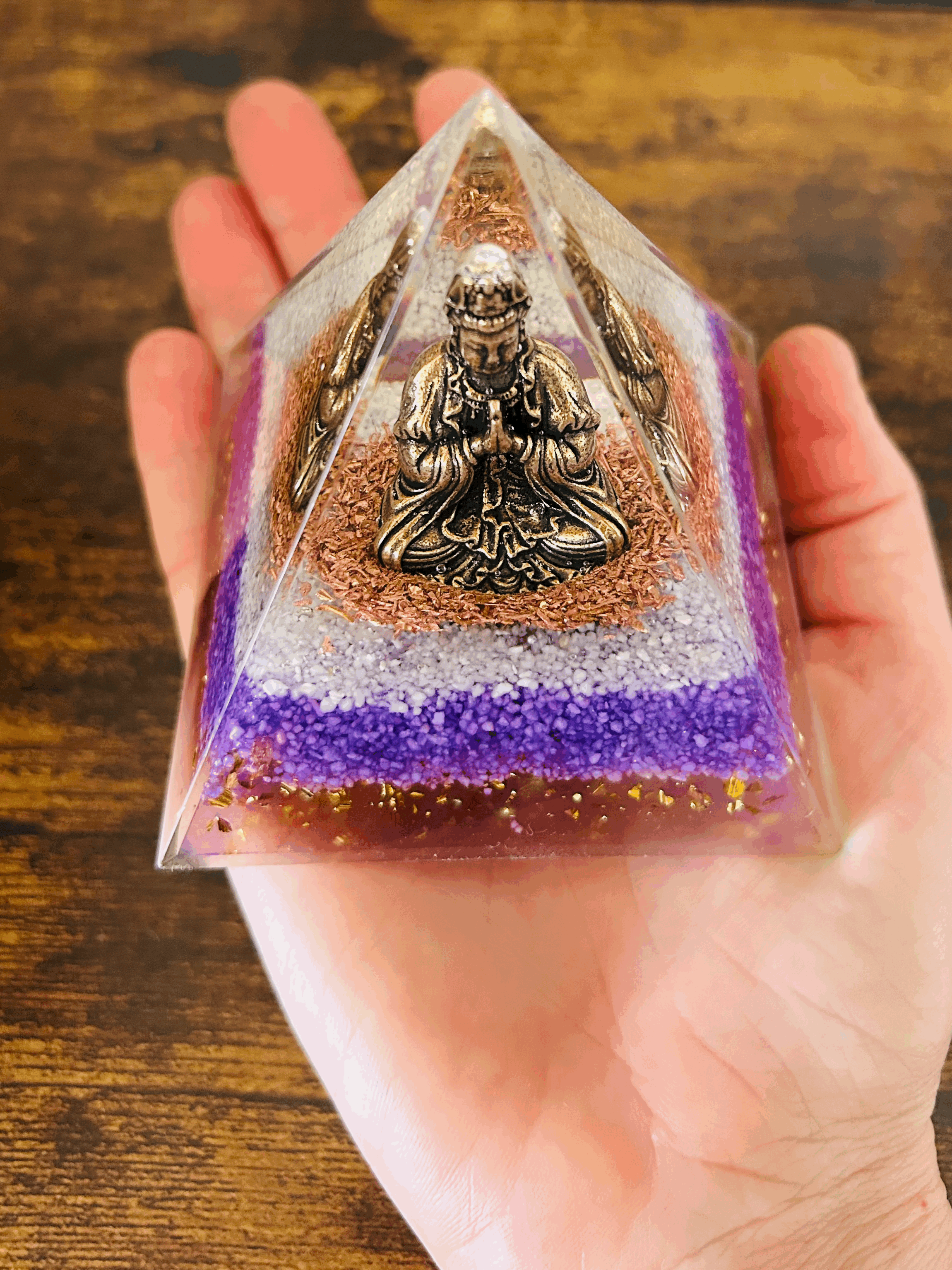 Buddha Orgonite Meditation Pyramid