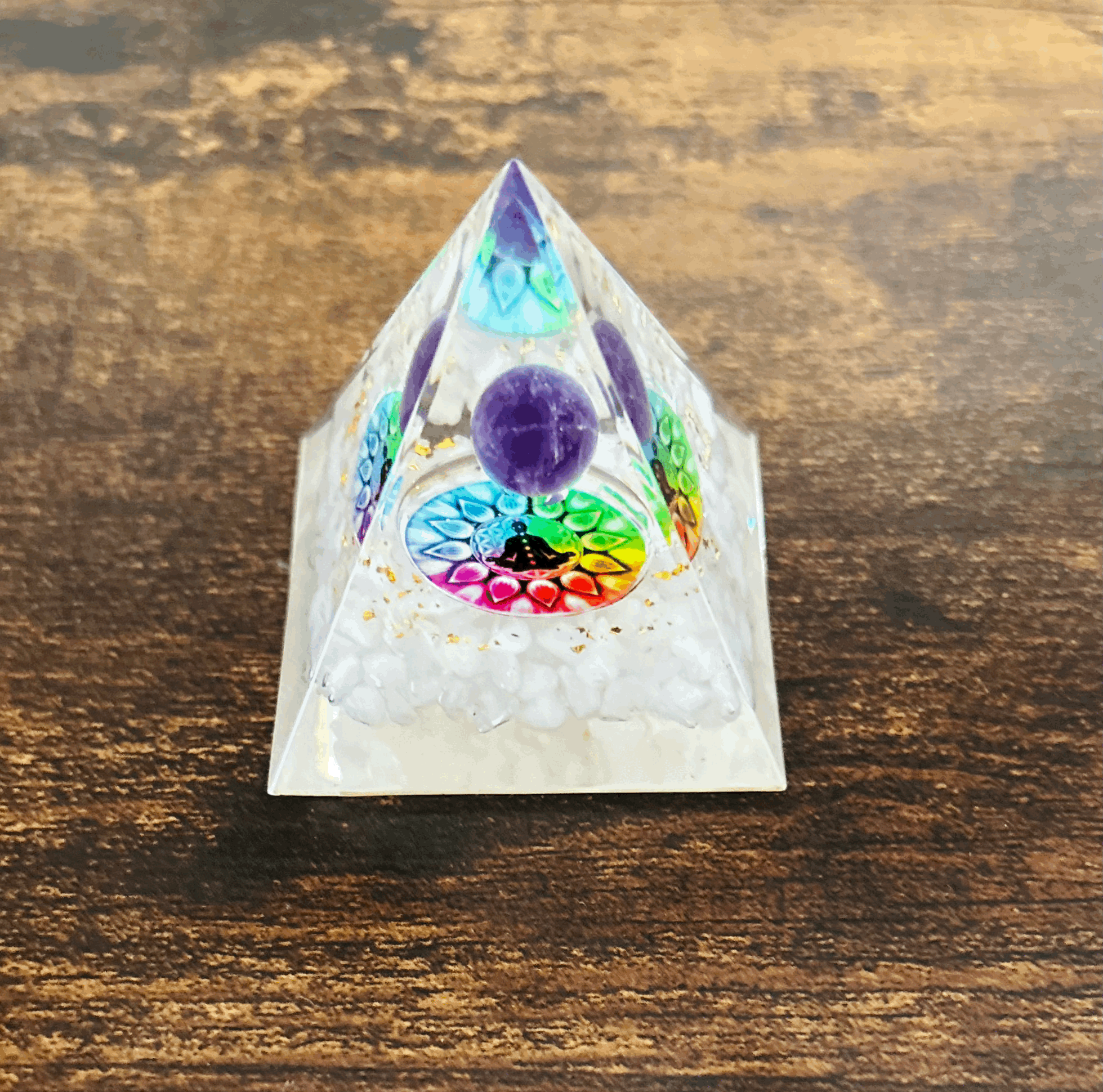 Chakra Balancing Orgonite Meditation Pyramid