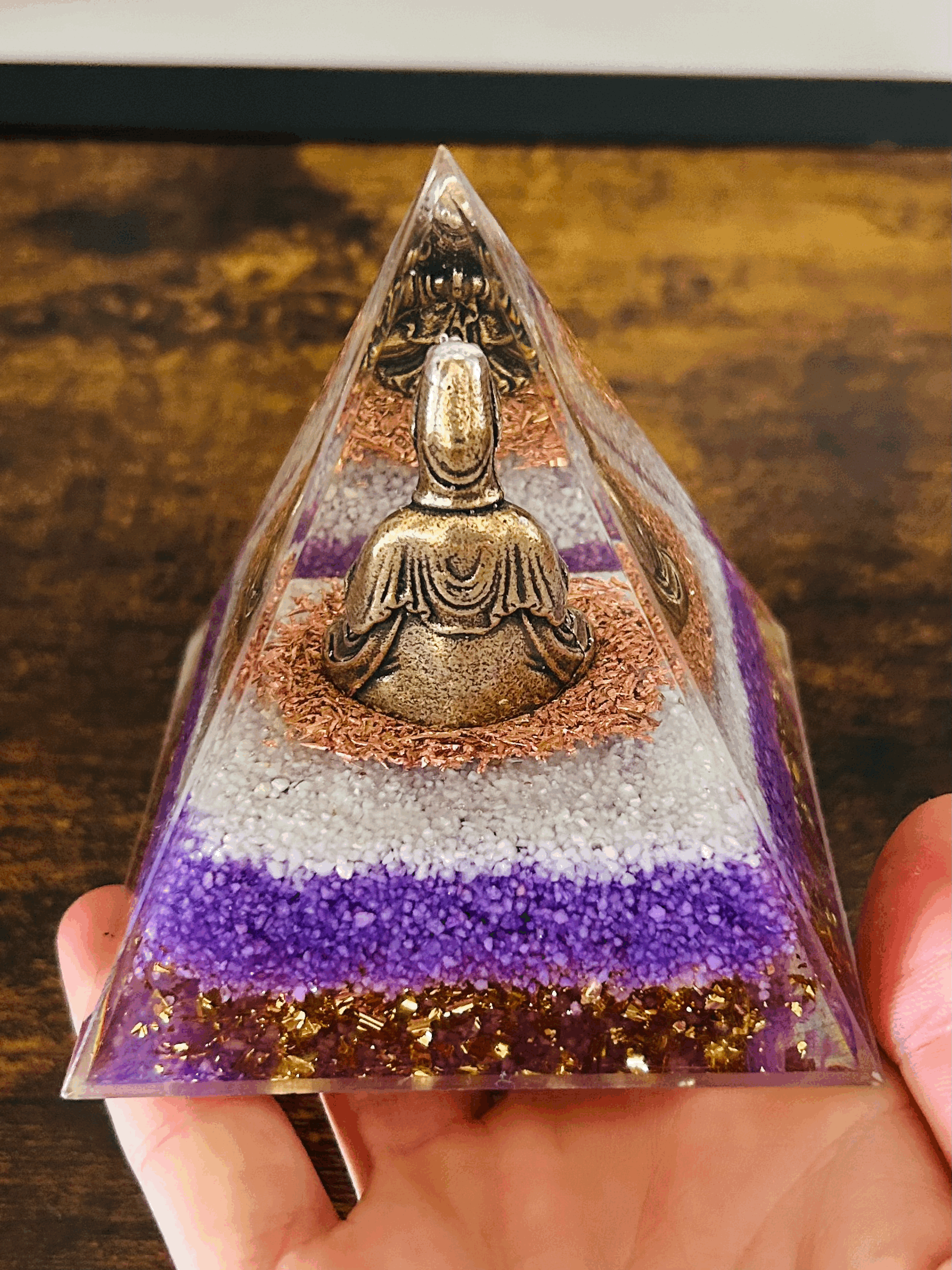 Buddha Orgonite Meditation Pyramid