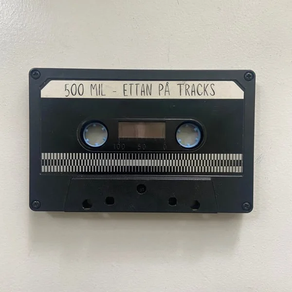 Bilden visar omslaget till singeln Ettan på Tracks. Här finns också en länk till Spotify till en spellista med låtarna från Popdrömmar.