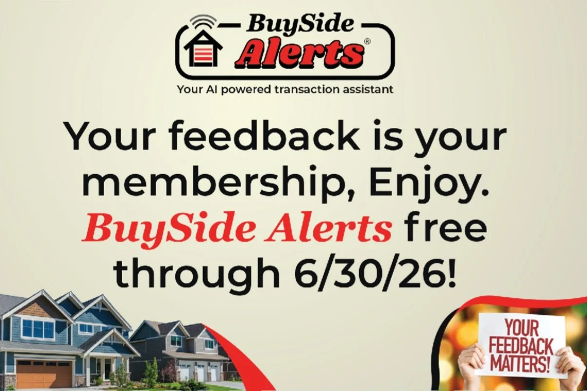 Buyside Alerts promotional offer to agents helping us with reviews and feedback