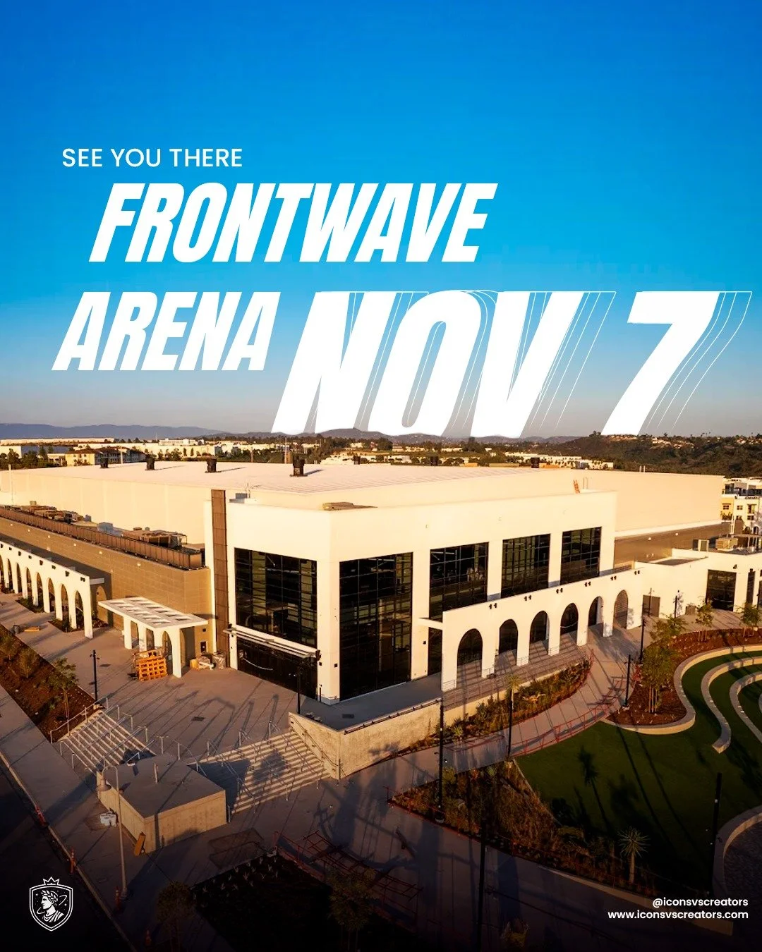 The date is set. The stage is ready.

Icons vs Creators is coming to Frontwave Arena on November 7 or a one-o-a-kind indoor soccer experience built around culture, community, and the global game.
San Diego, get ready. Secure your spot and stay locked